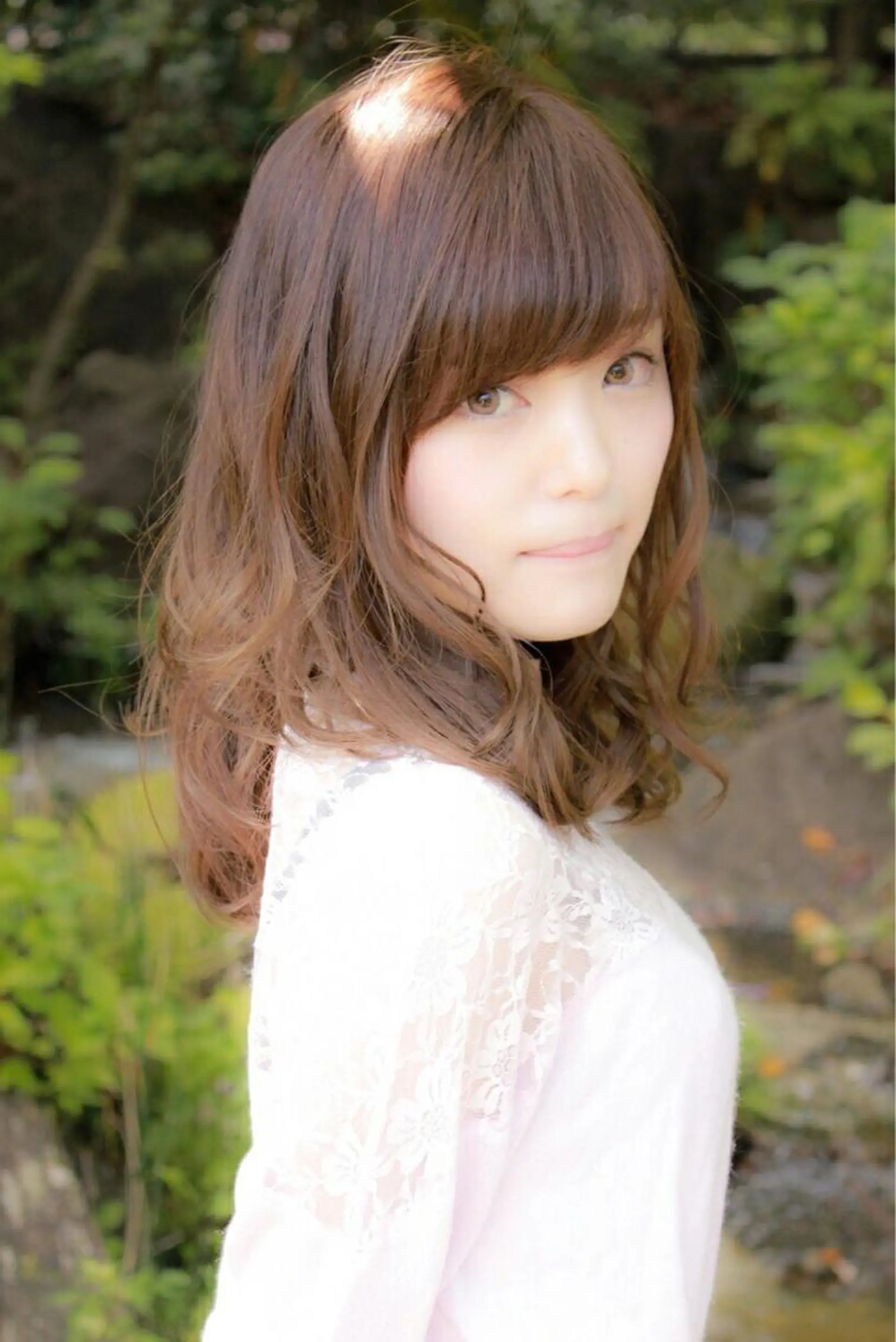 ミディアム セミロング カラー パーマ 佐々木 政徳のヘアスタイル