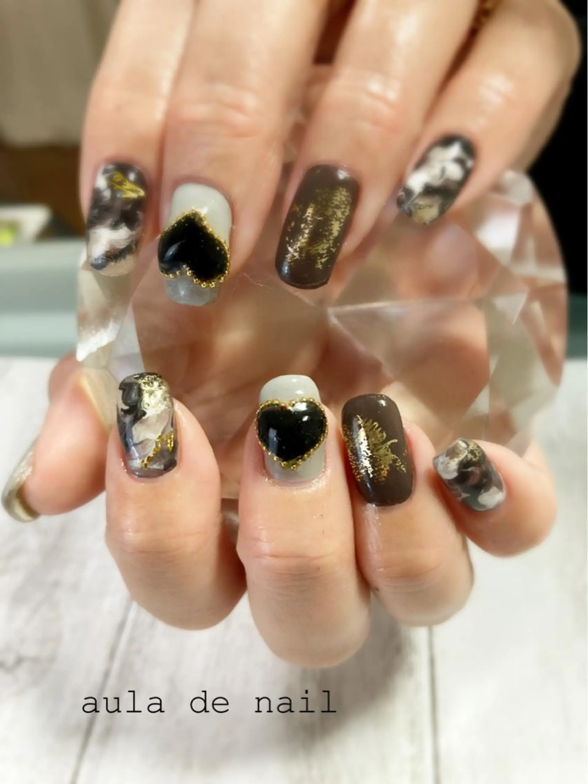 ネイル バレンタイン ハンドネイル auladenail アウラデネイルのネイルデザイン