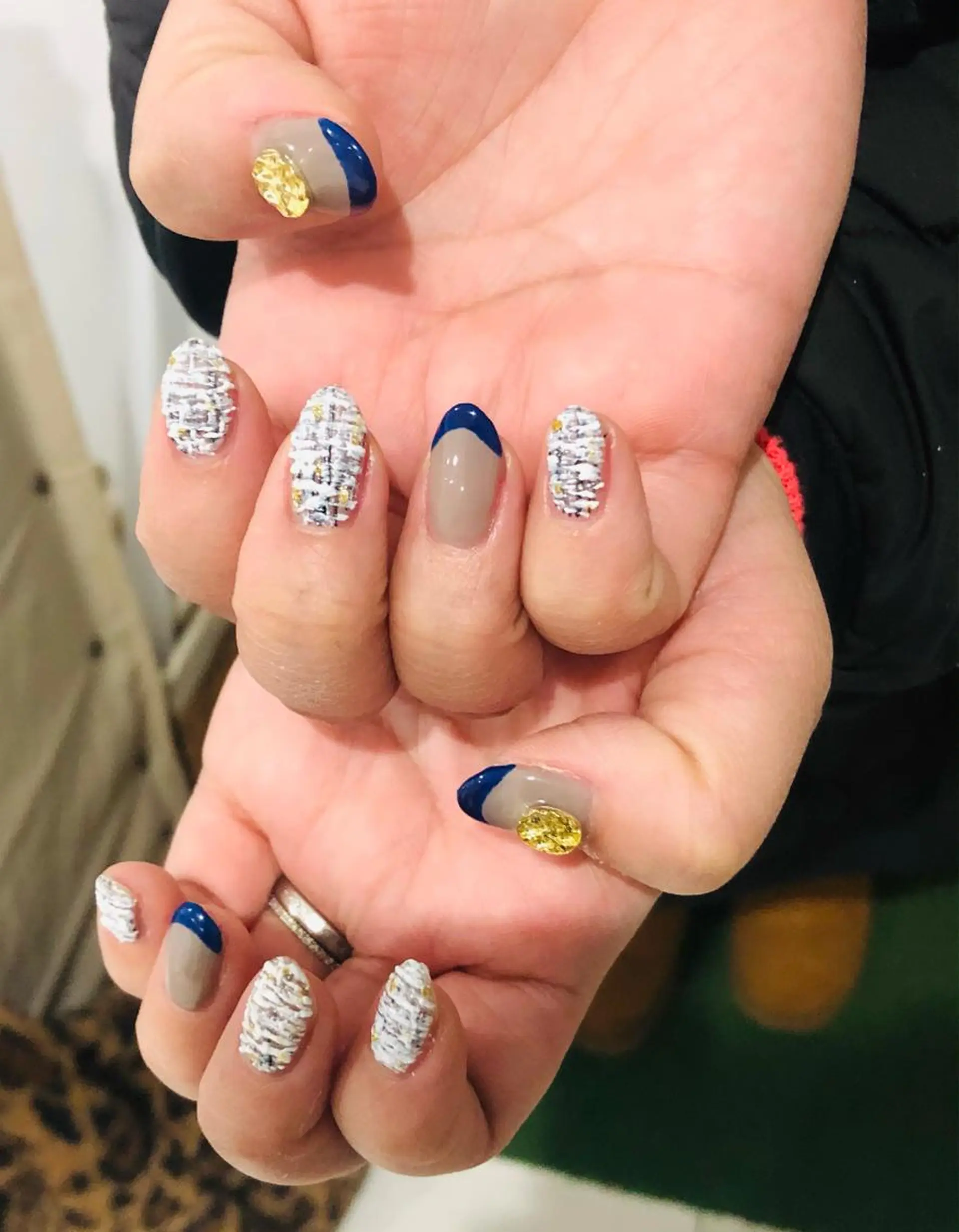 ネイル ニュアンスネイル ツイードネイル Ｈ3（エイチスリー）所属・H3 hitoのネイルデザイン