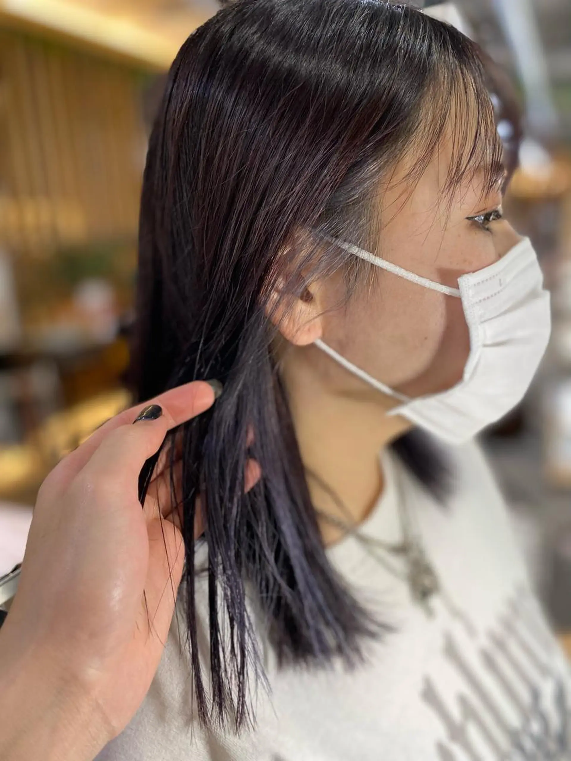 ミディアム カラー ラベンダーカラー シルバー 伊藤 裕也のヘアスタイル