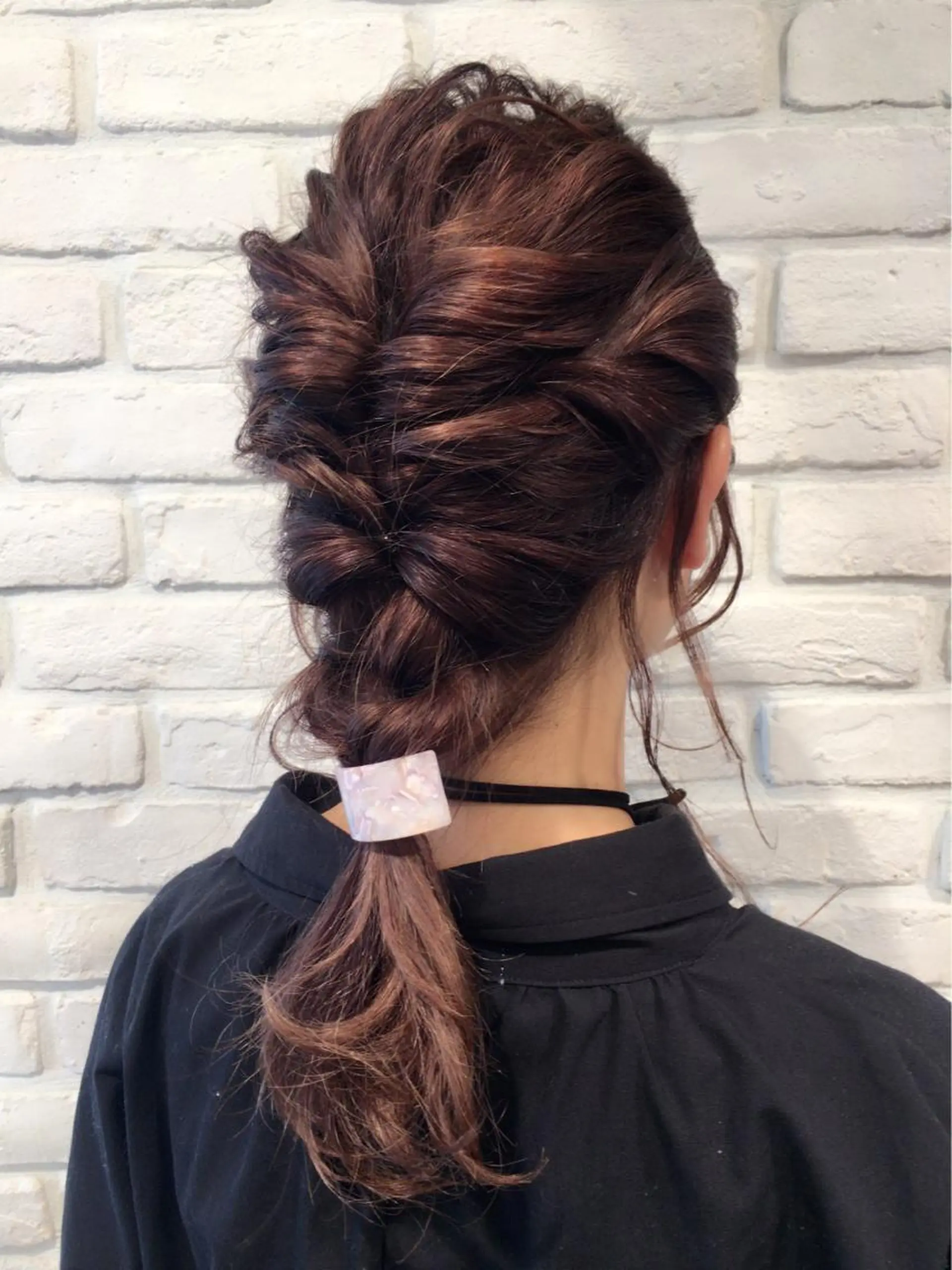 セミロング ヘアアレンジ ベージュカラー🧸 伊藤なつみのヘアスタイル