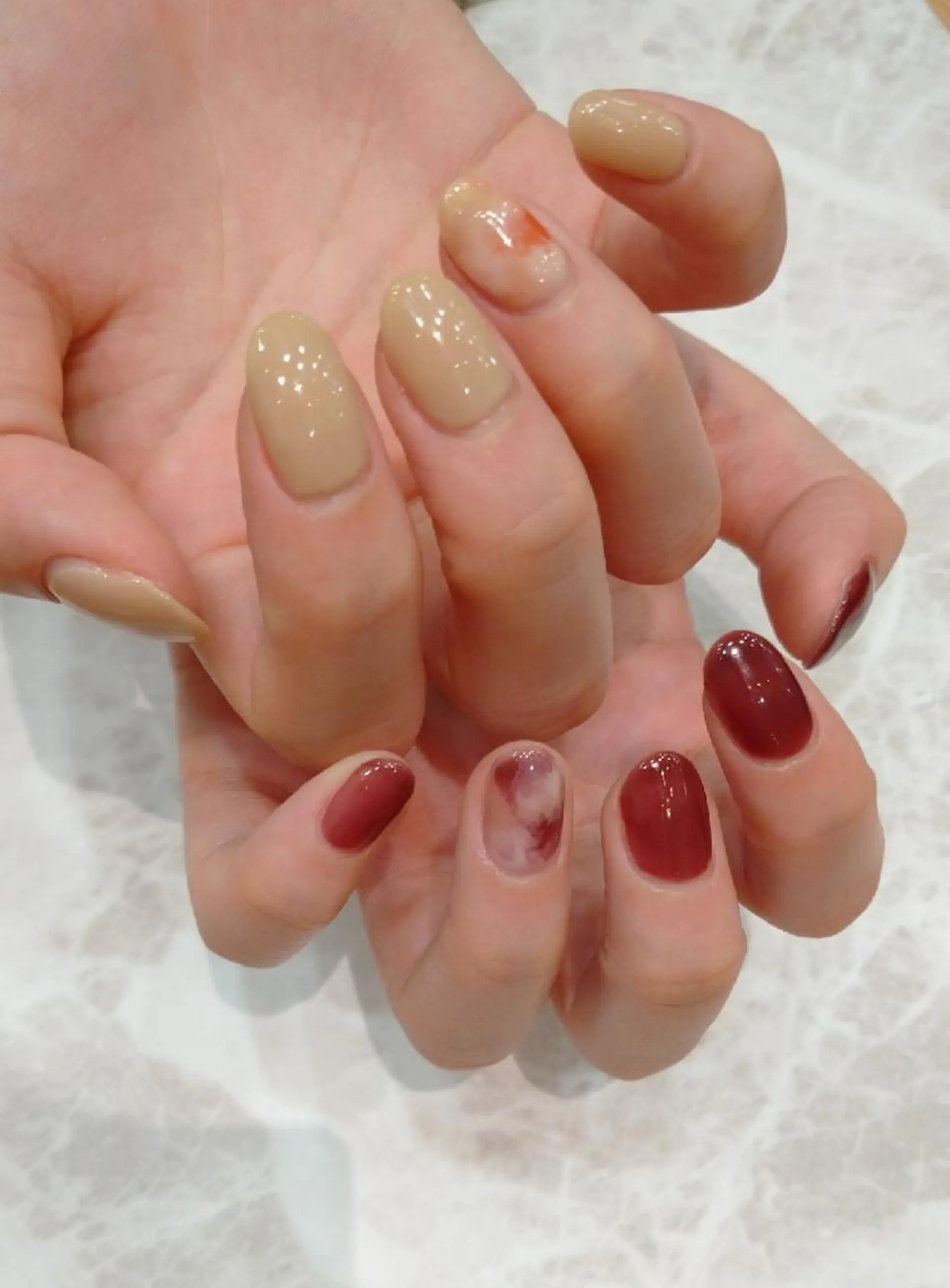 ネイル ニュアンスネイル ハンドネイル 會田 瑠衣のネイルデザイン