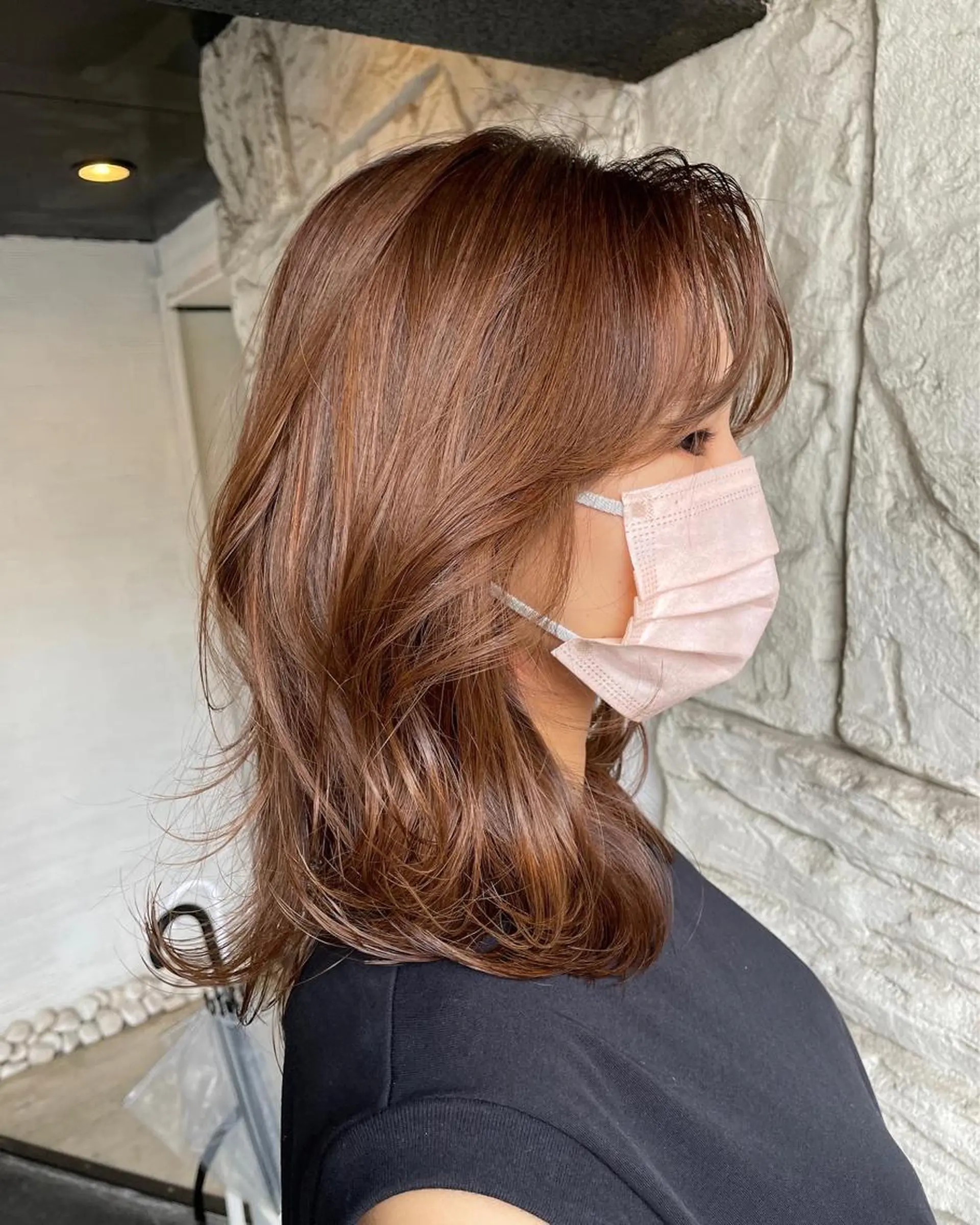セミロング カラー ベージュカラー カット ヘアカラー トリートメント 末石 智のヘアスタイル