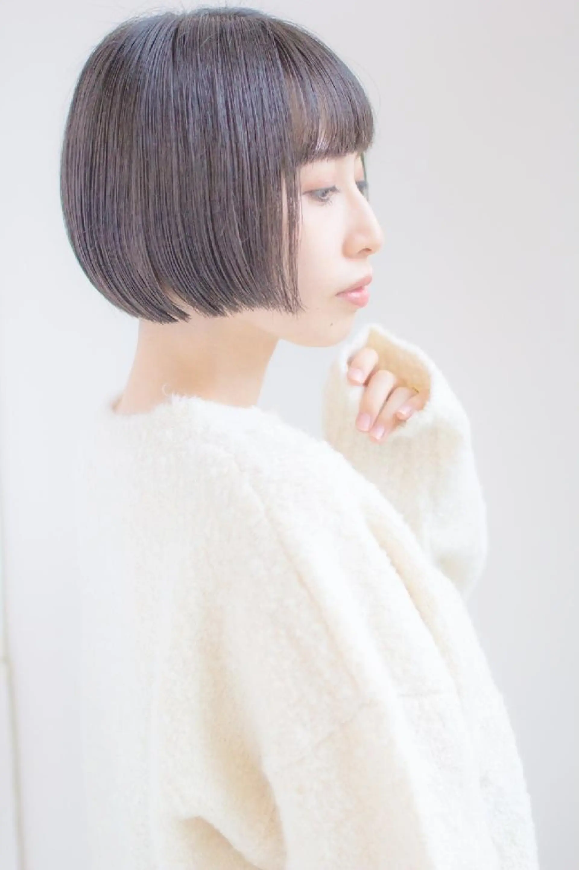 ミディアム カット 縮毛矯正 村岡【店長】 【骨格矯正ショート】のヘアスタイル