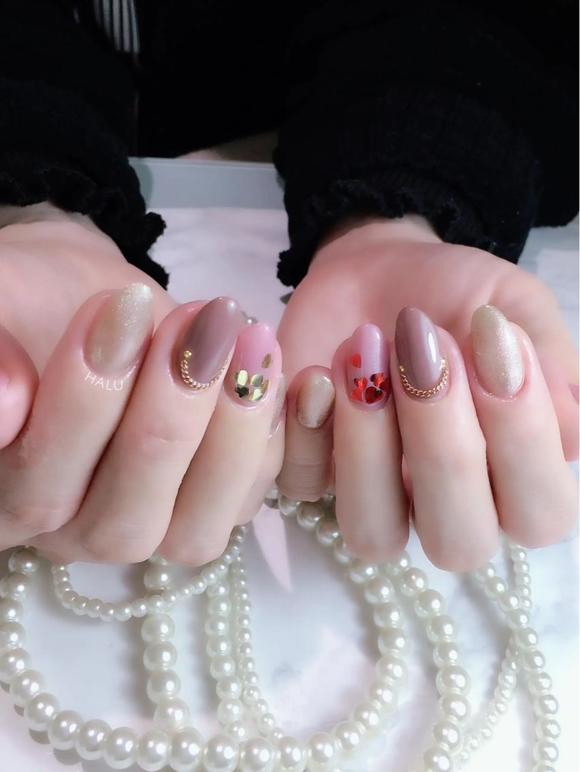 ネイル バレンタイン HALU ハルのネイルデザイン