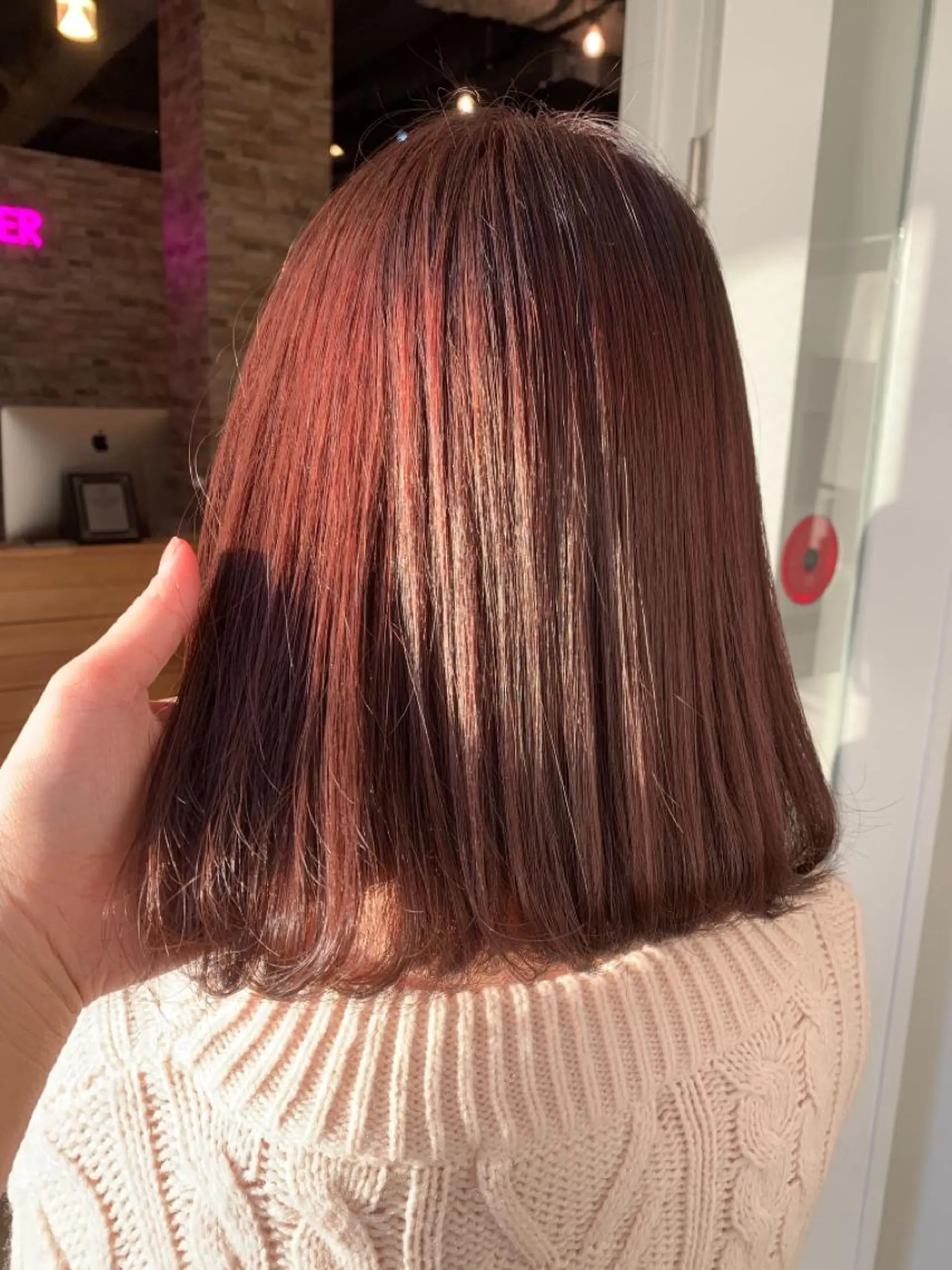 セミロング カラー ヘアカラー&縮毛矯正 STAR☆RIVERのヘアスタイル