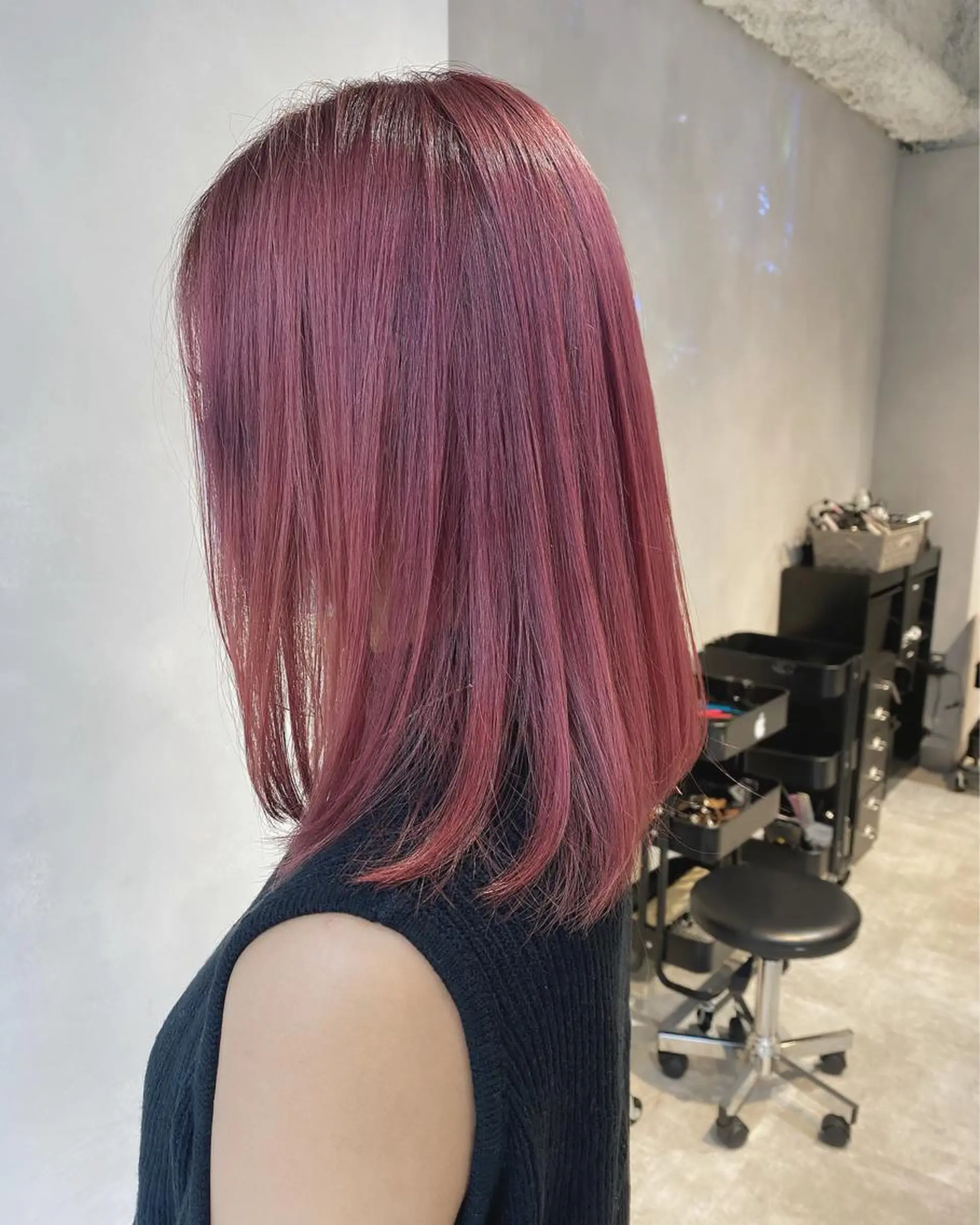 セミロング カラー ヘアアレンジ #ブリーチカラー Akihoのヘアスタイル