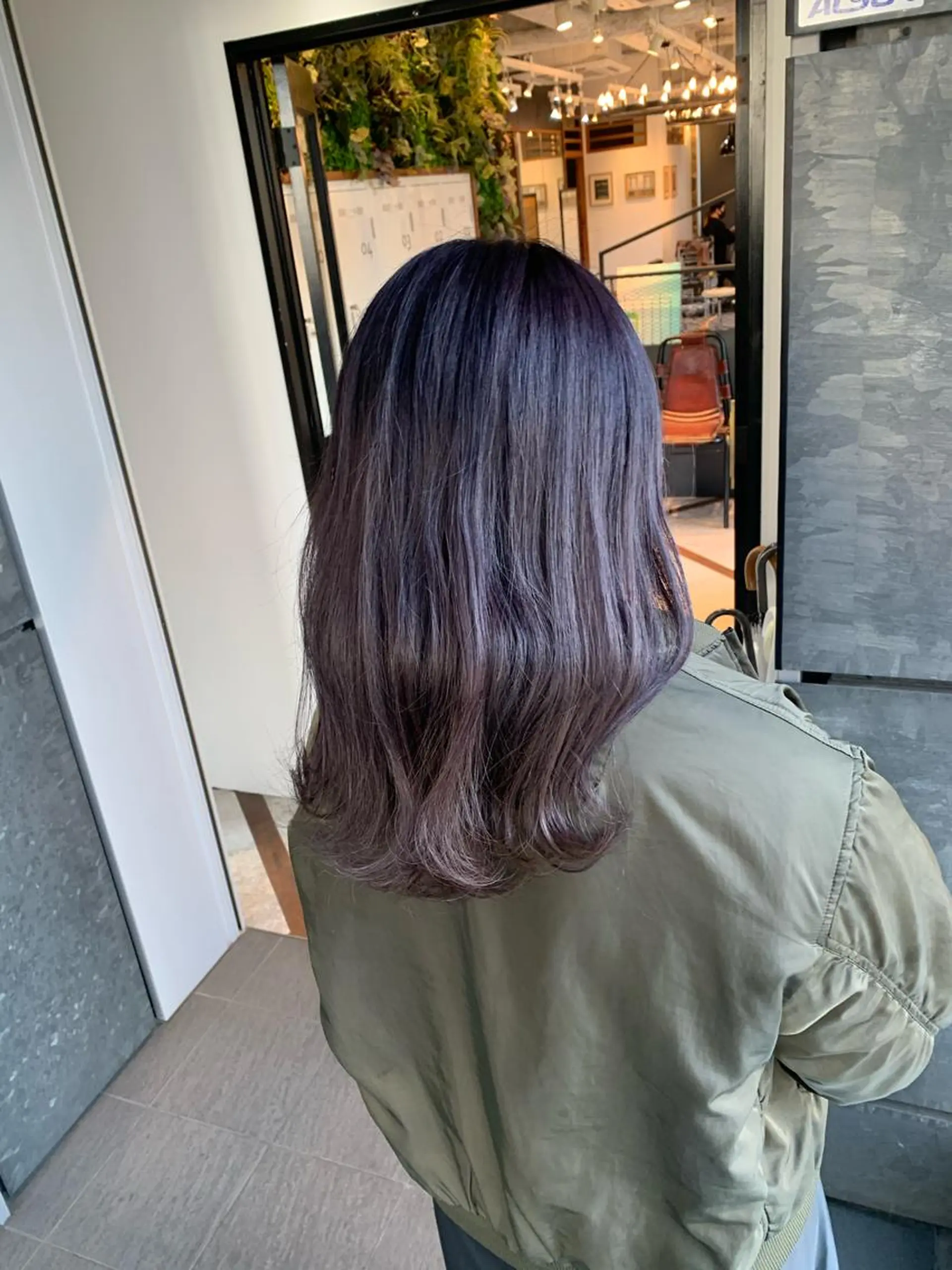セミロング カラー アッシュ バイオレットカラー バイオレットアッシュ 髪質改善/白髪ぼかし KENTAのヘアスタイル