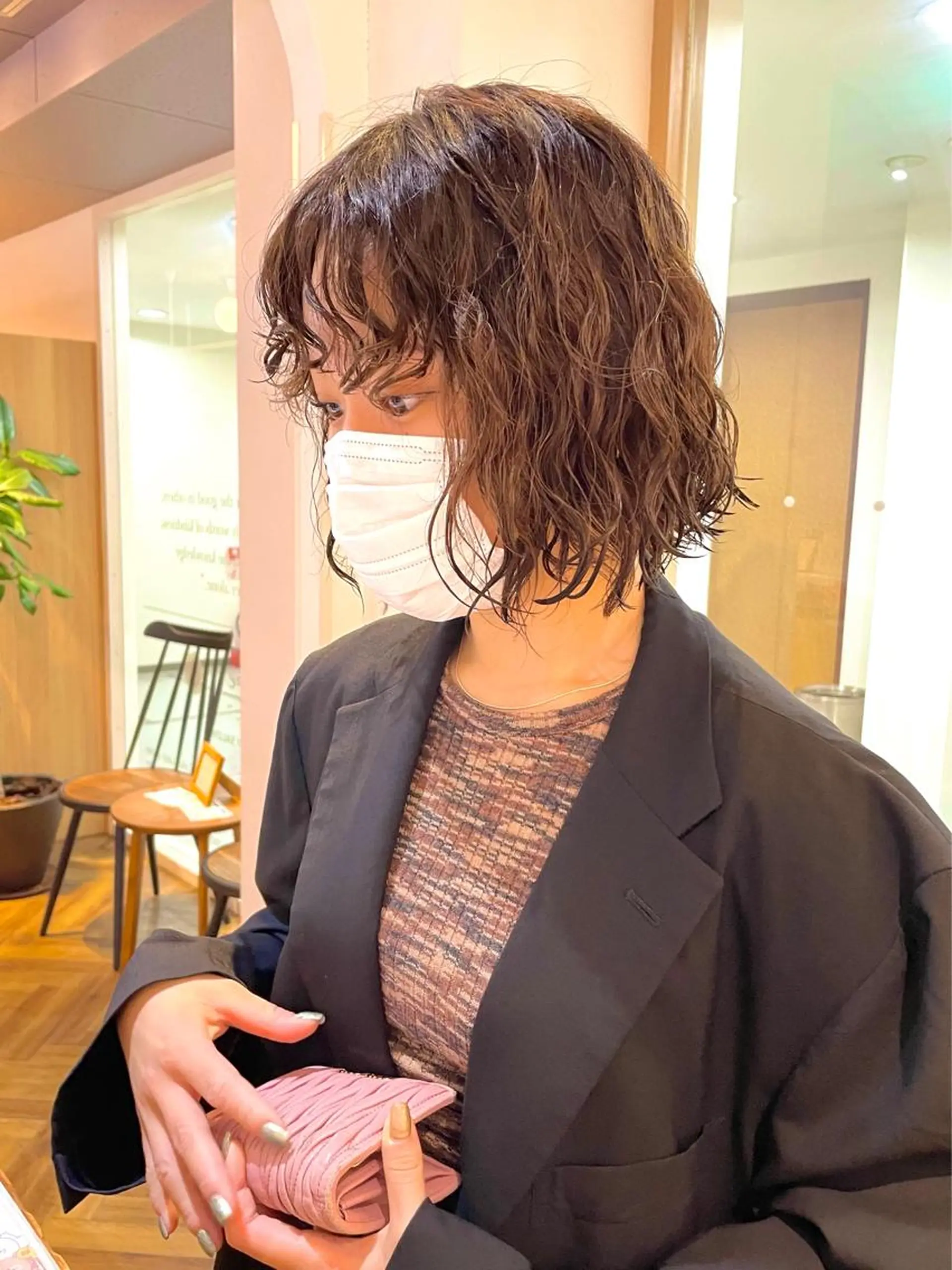 ショート カット パーマ トリートメント salowin梅田茶屋町north所属・くがれいじ 梅田/ショート/ボブのヘアスタイル