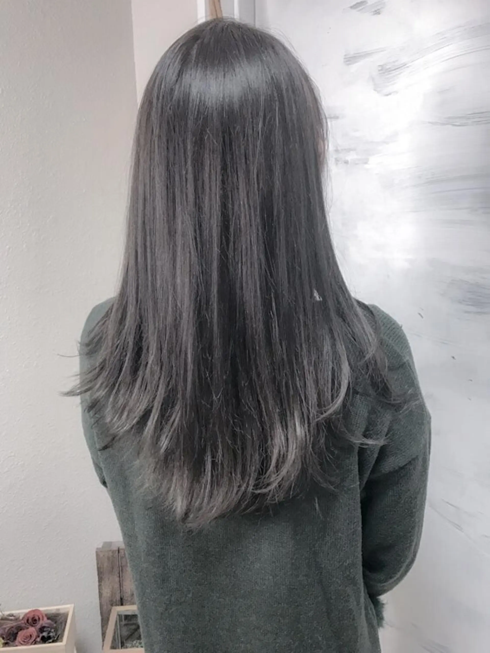 セミロング カラー ブリーチ 透明感カラー ヘアカラー エクステ BOX mico.のヘアスタイル