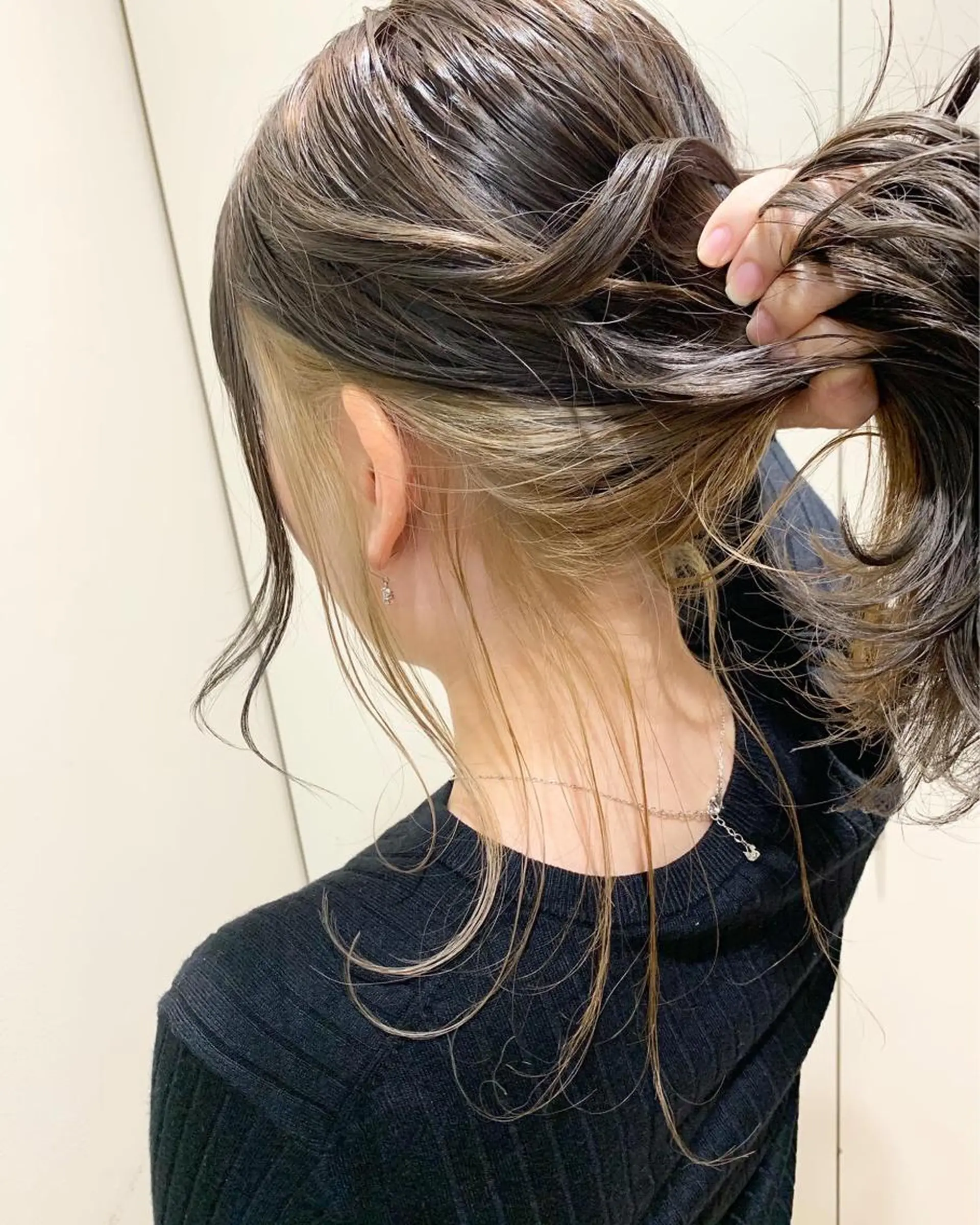 セミロング カラー ベージュカラー インナーカラー ヘアカラー トリートメント 💓シールエクステ ルミエールのヘアスタイル