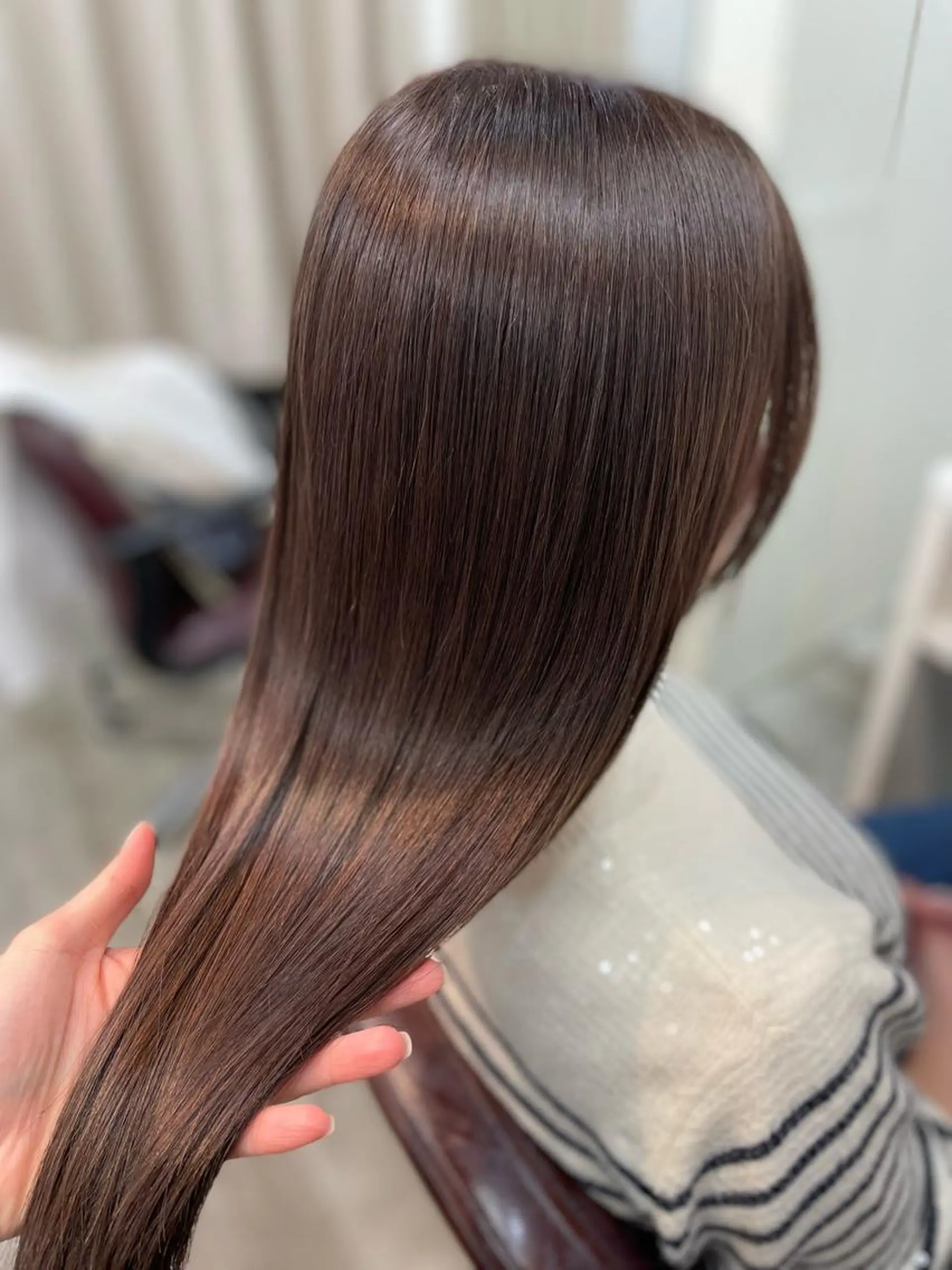 ロング カラー カット 縮毛矯正 トリートメント 韓国ヘア🤍髪質改善 🇰🇷AKANEのヘアスタイル