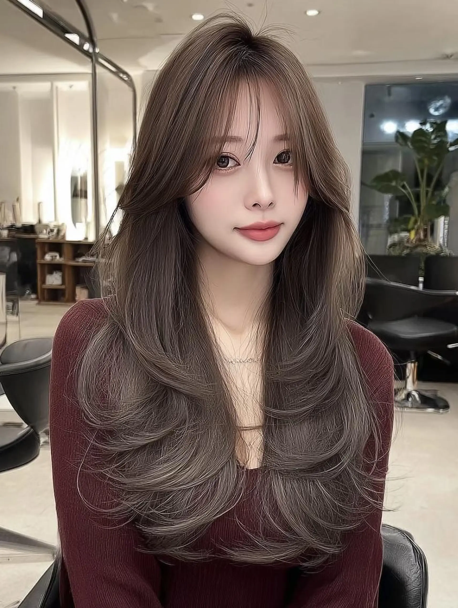 ロング ヘアカラー トリートメント 酸性ストレート/ 髪質改善/イソヤトモのヘアスタイル