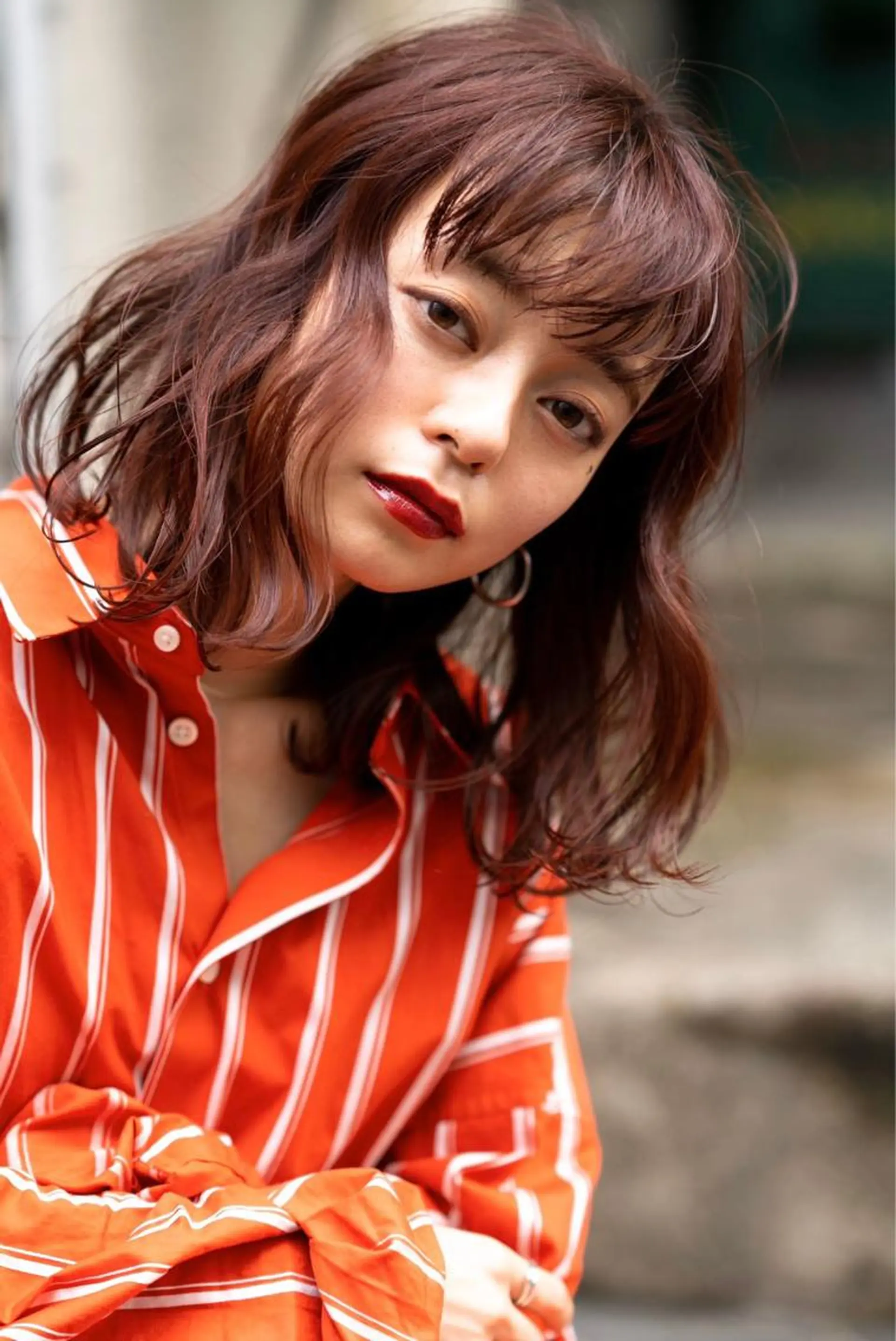 ミディアム カラー ヘアカラー トリートメント 🉐レイヤー/塩見 弘樹🉐渋谷のヘアスタイル