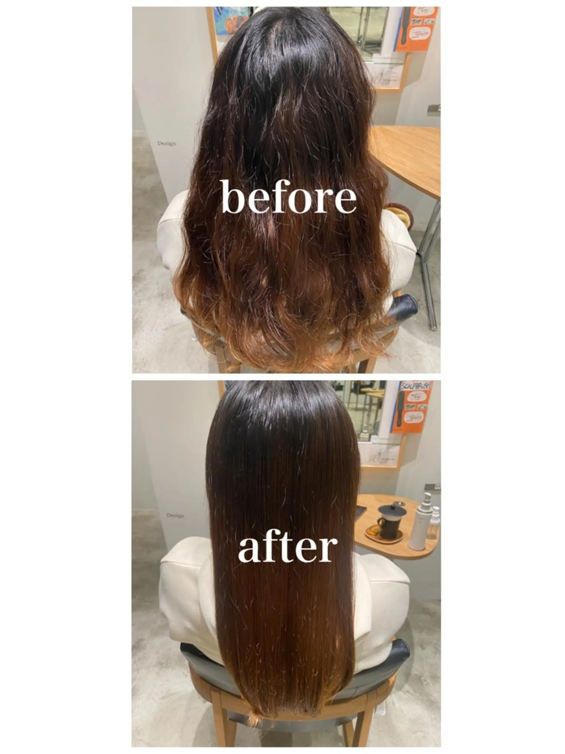 ロング パーマ 髪質改善 ストレートパーマ 加藤 優紗のヘアスタイル