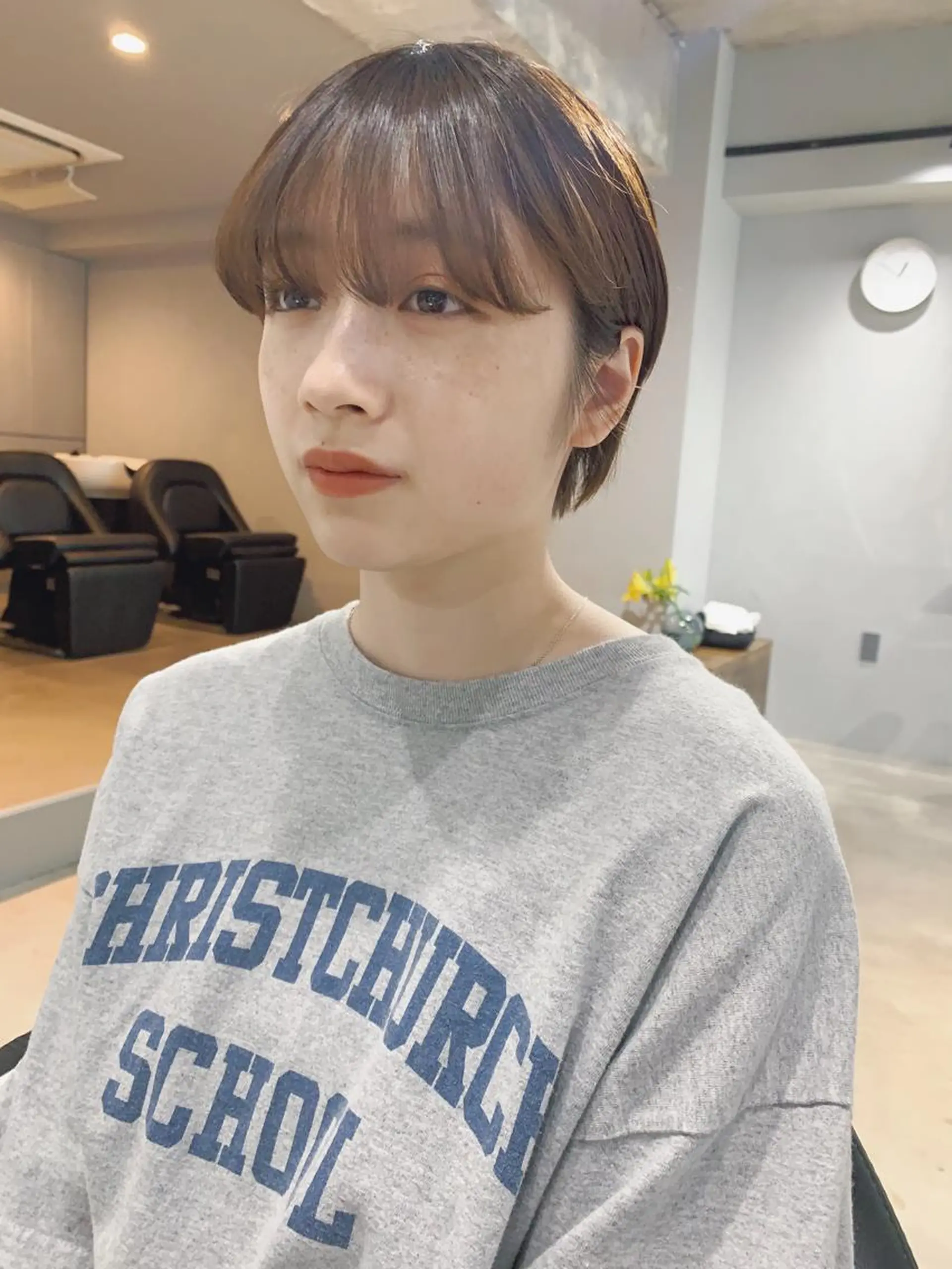 ショート カラー ボブパーマコテ巻き風 パーマNo1深江秀平のヘアスタイル