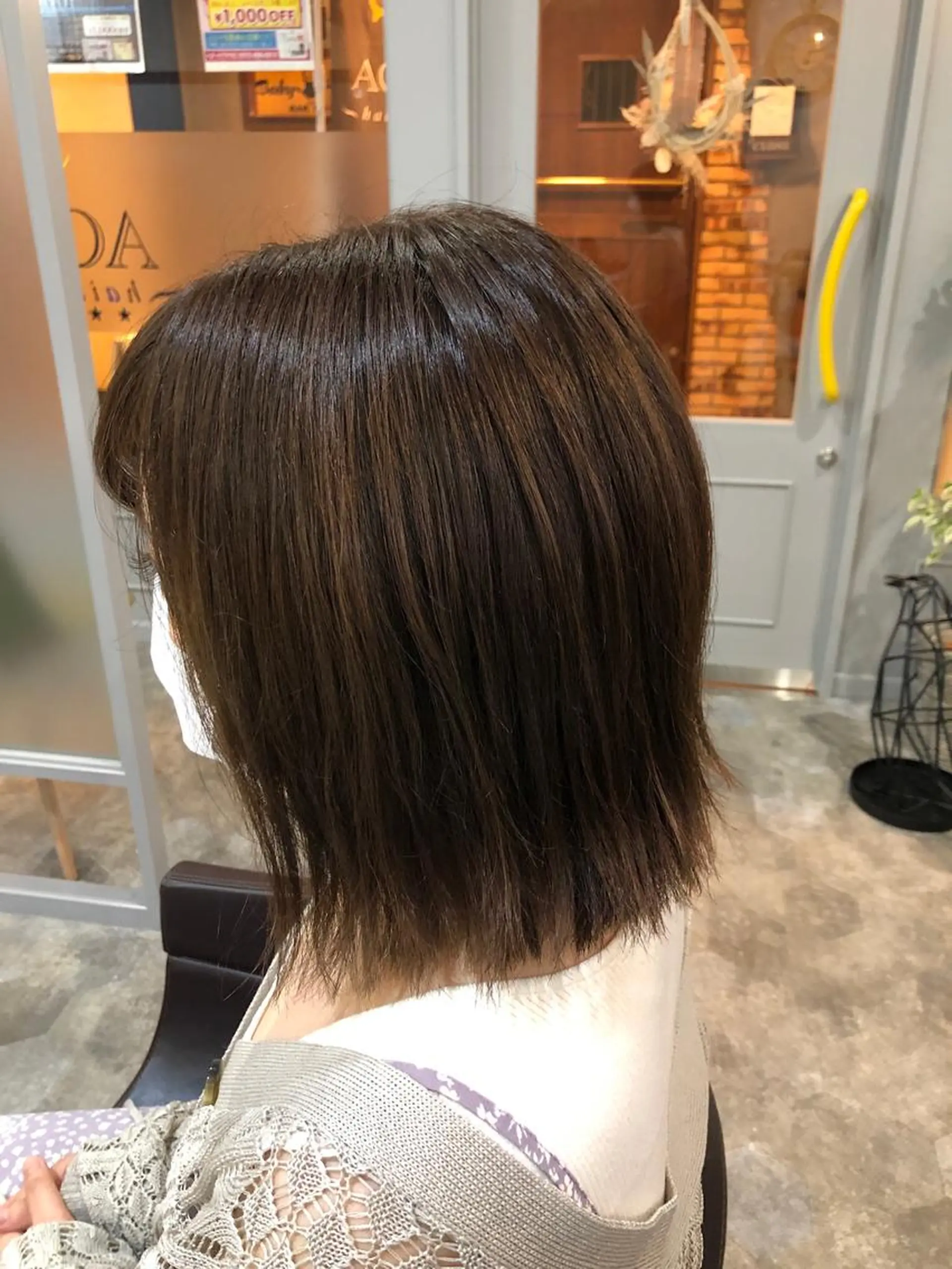 ショート カラー ボブ 外ハネヘア カット ヘアカラー トリートメント hair care ACRO店長　谷のヘアスタイル