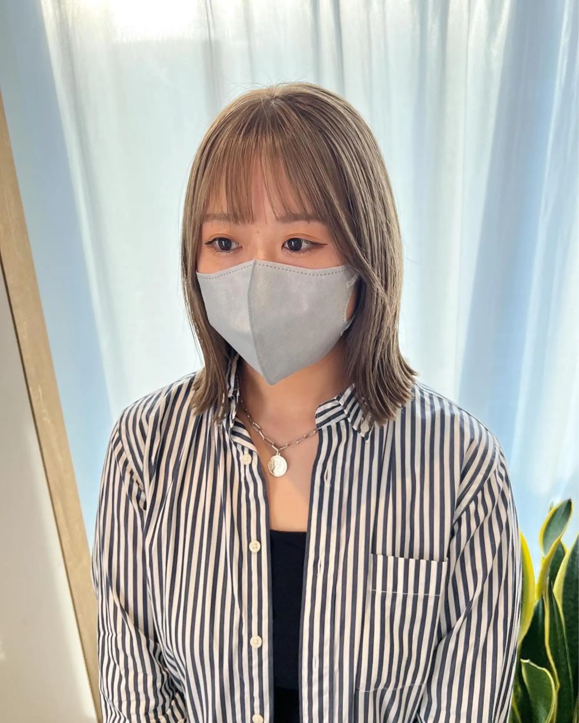 ミディアム カラー ミディアムパーマ /癖毛パーマのヘアスタイル