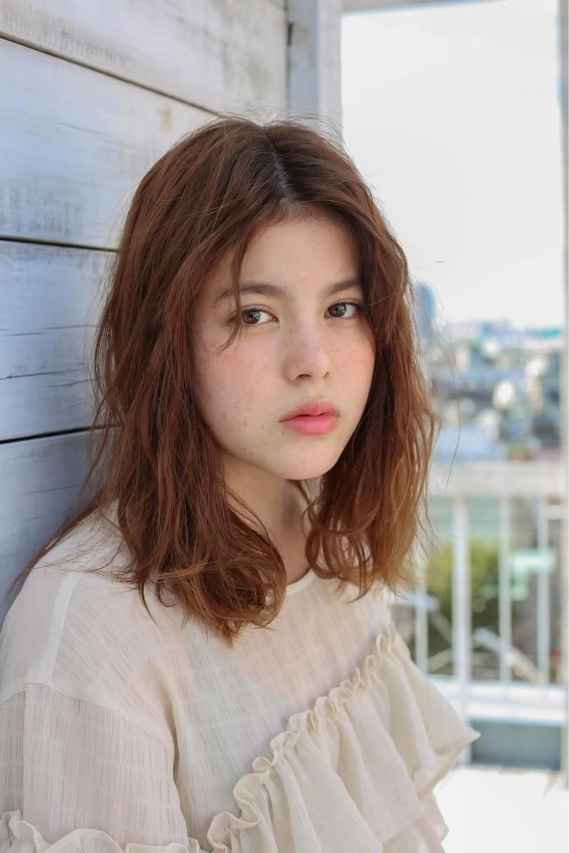 ミディアム 【完全個室】髪質改善 暖色カラー/山崎唯奈のヘアスタイル