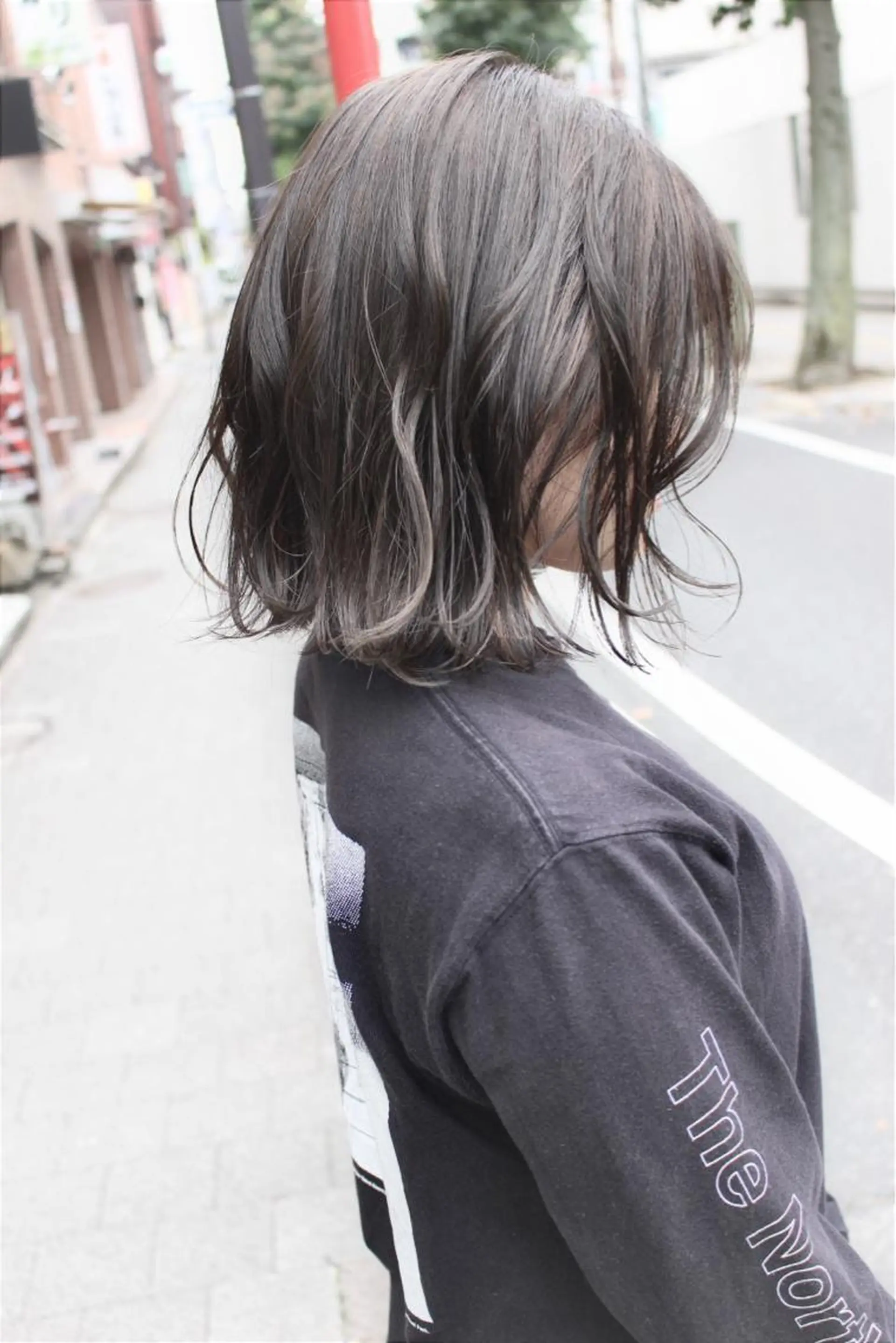 ミディアム カラー グレージュ 野呂 隼人のヘアスタイル