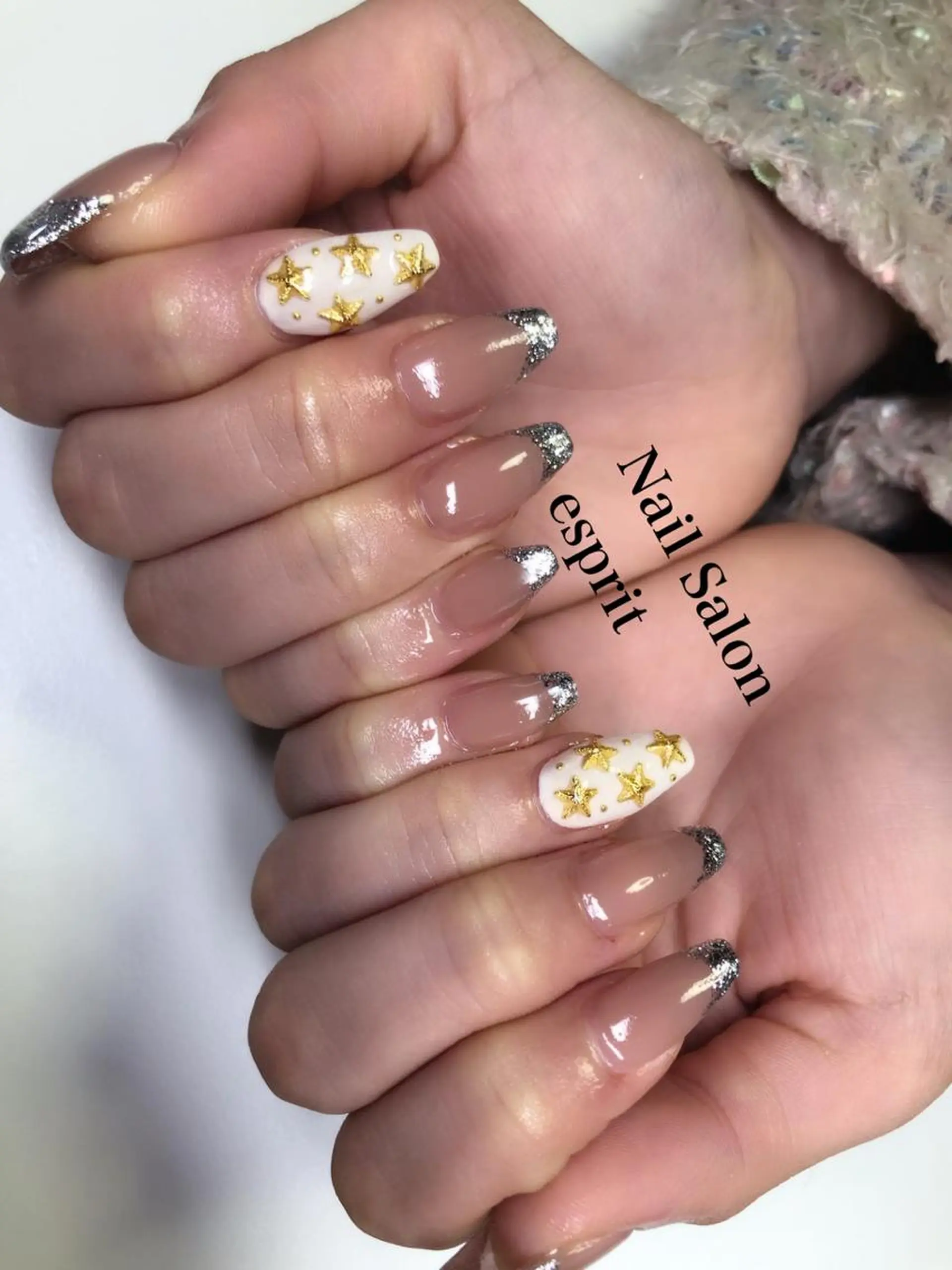 ネイル 長さ出し ロングネイル 持ち込み スカルプネイル ストーンネイル Nail Salon espritのネイルデザイン