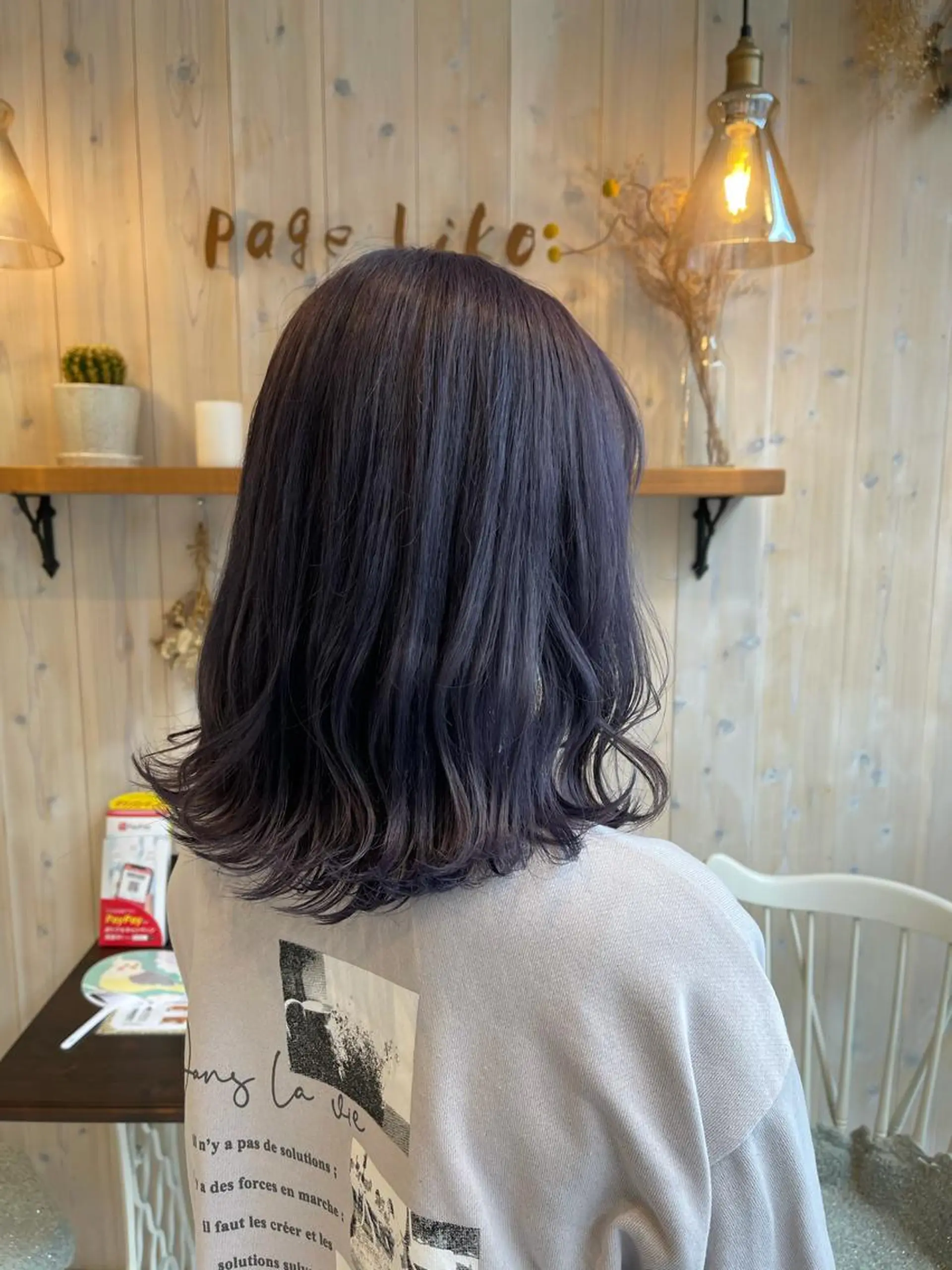 ミディアム カラー パープルカラー シルバー カット ヘアカラー トリートメント アニメオタク美容師/ miharuのヘアスタイル