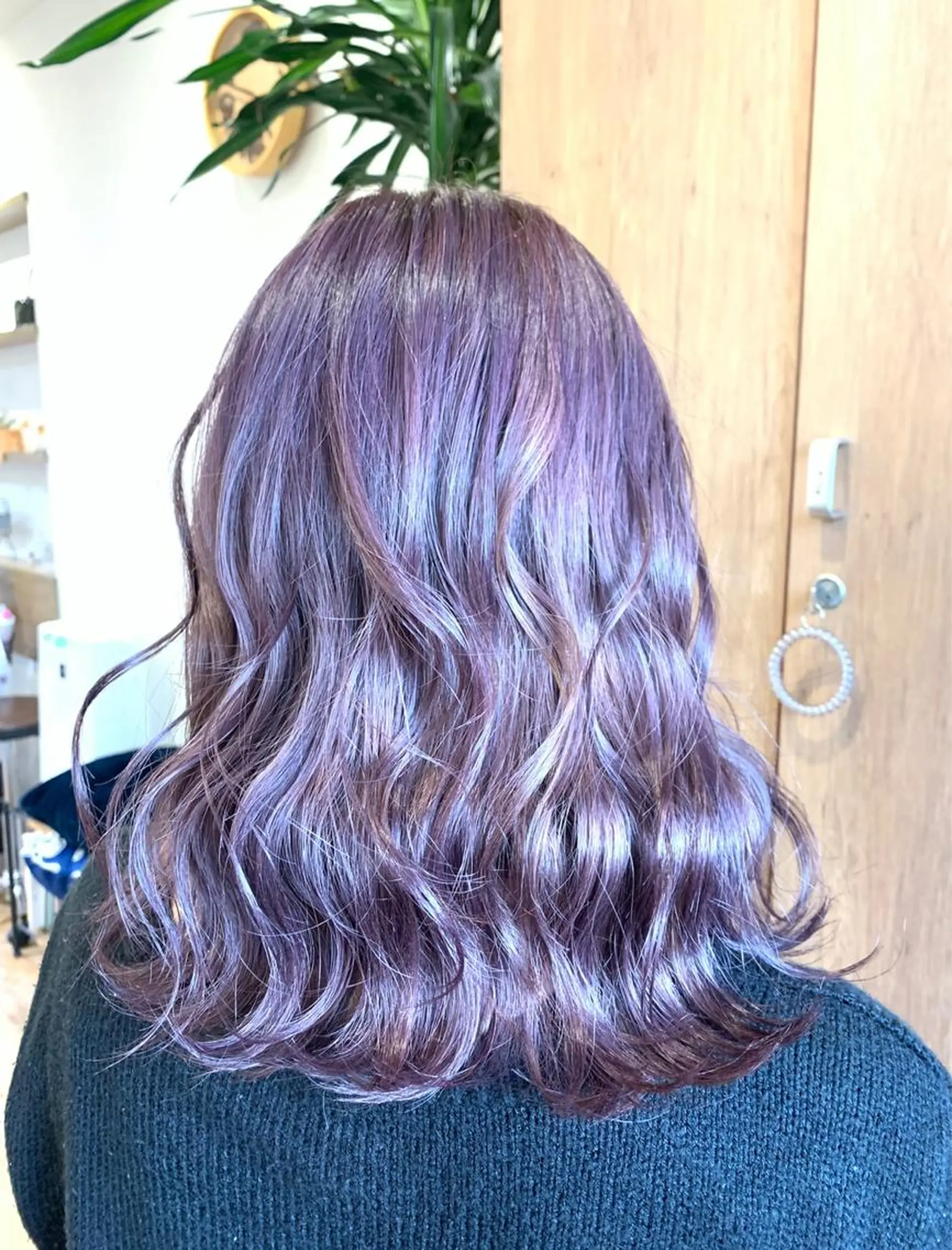 ロング カラー アディクシーカラー 透明感カラー ピンクカラー バイオレットカラー カット ヘアカラー トリートメント THE PARK キシオカのヘアスタイル