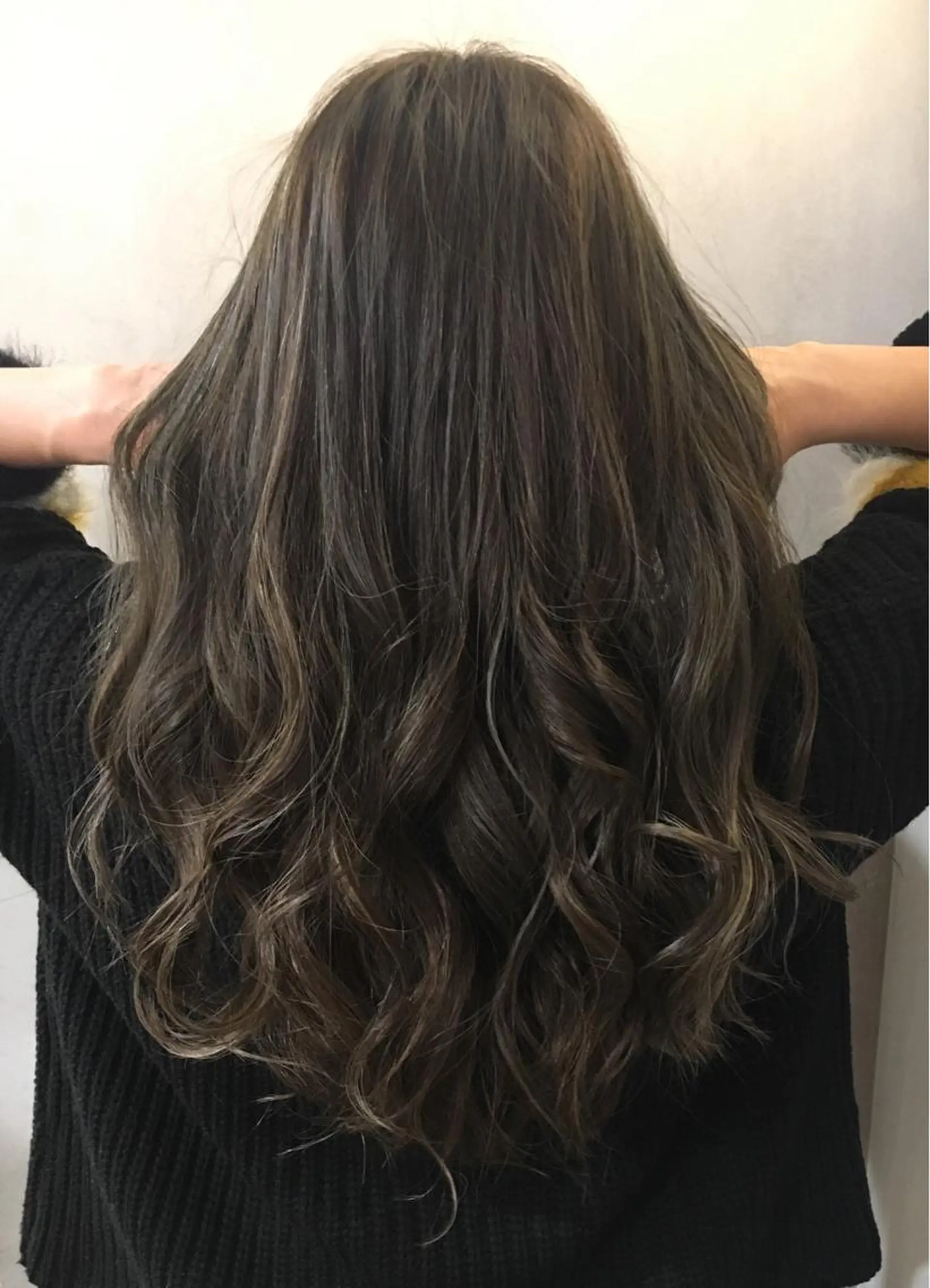 セミロング カラー グレージュ ヘアカラー KAIBORI ASUKAのヘアスタイル