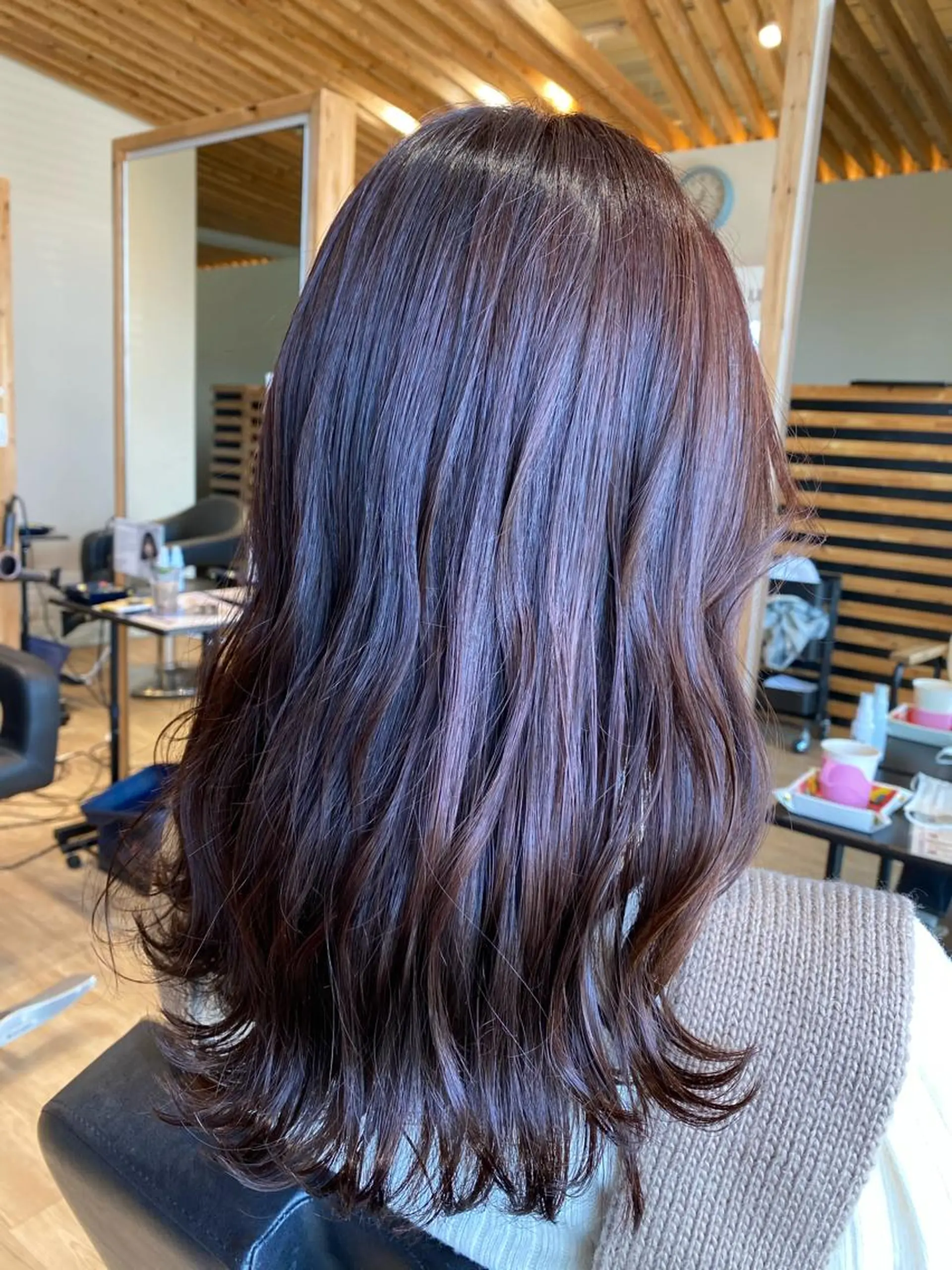 セミロング カラー 関口 友行のヘアスタイル