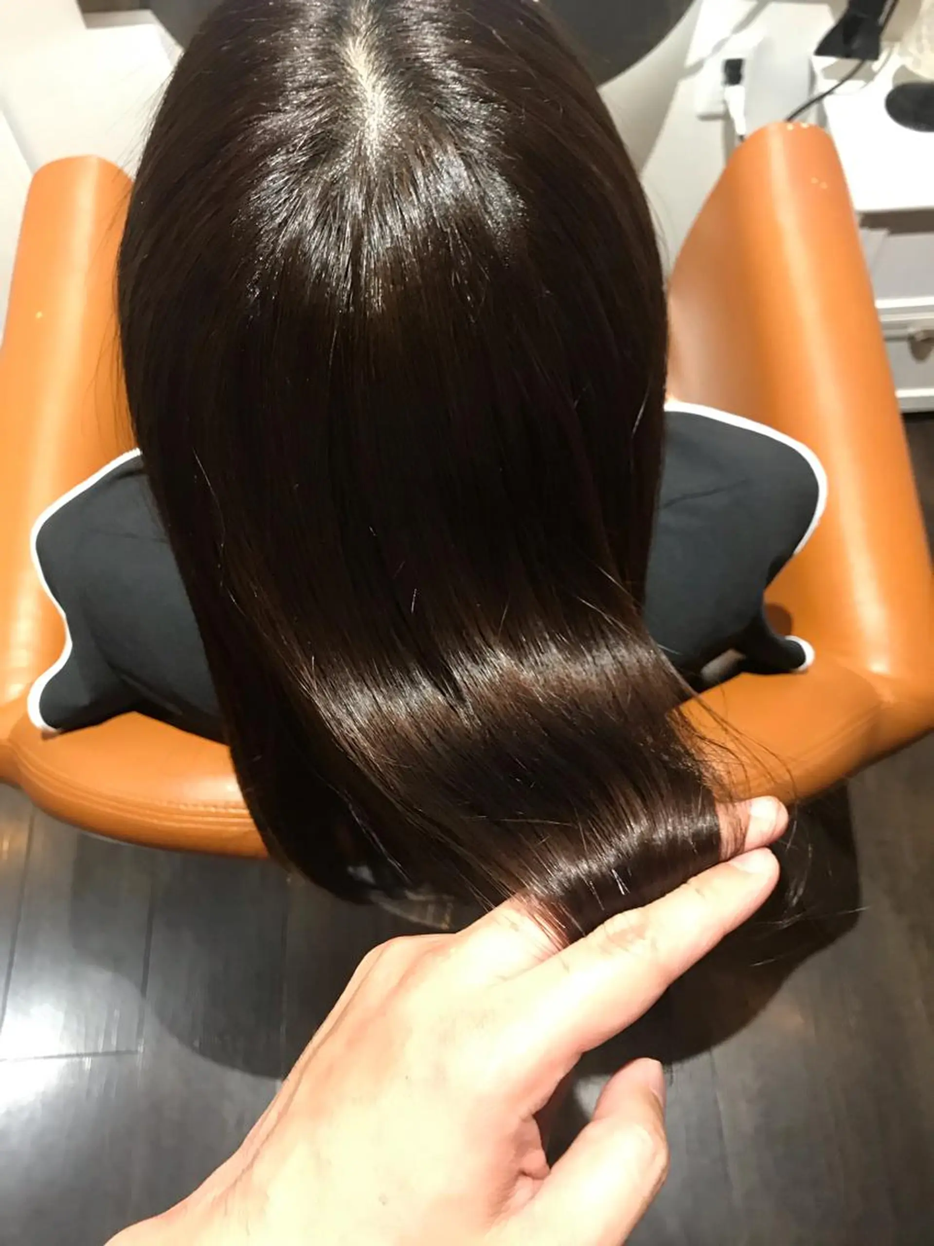ロング カット ヘアカラー 縮毛矯正 DOUBLE レッスンモデル募集☆のヘアスタイル
