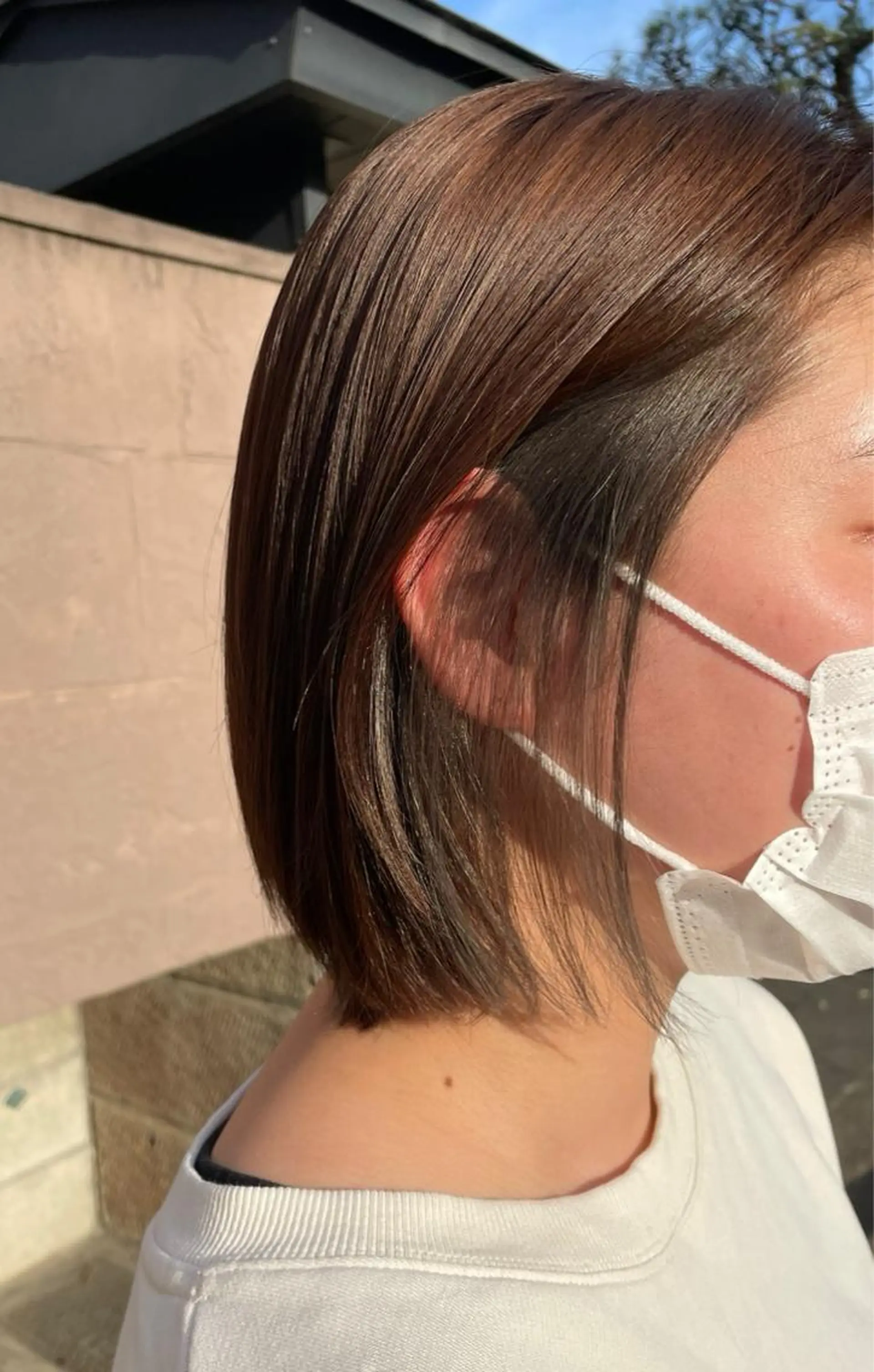 ショート カラー ベージュカラー イヤリングカラー フォギーベージュ 髪質改善サロン✨ 三浦　葵のヘアスタイル