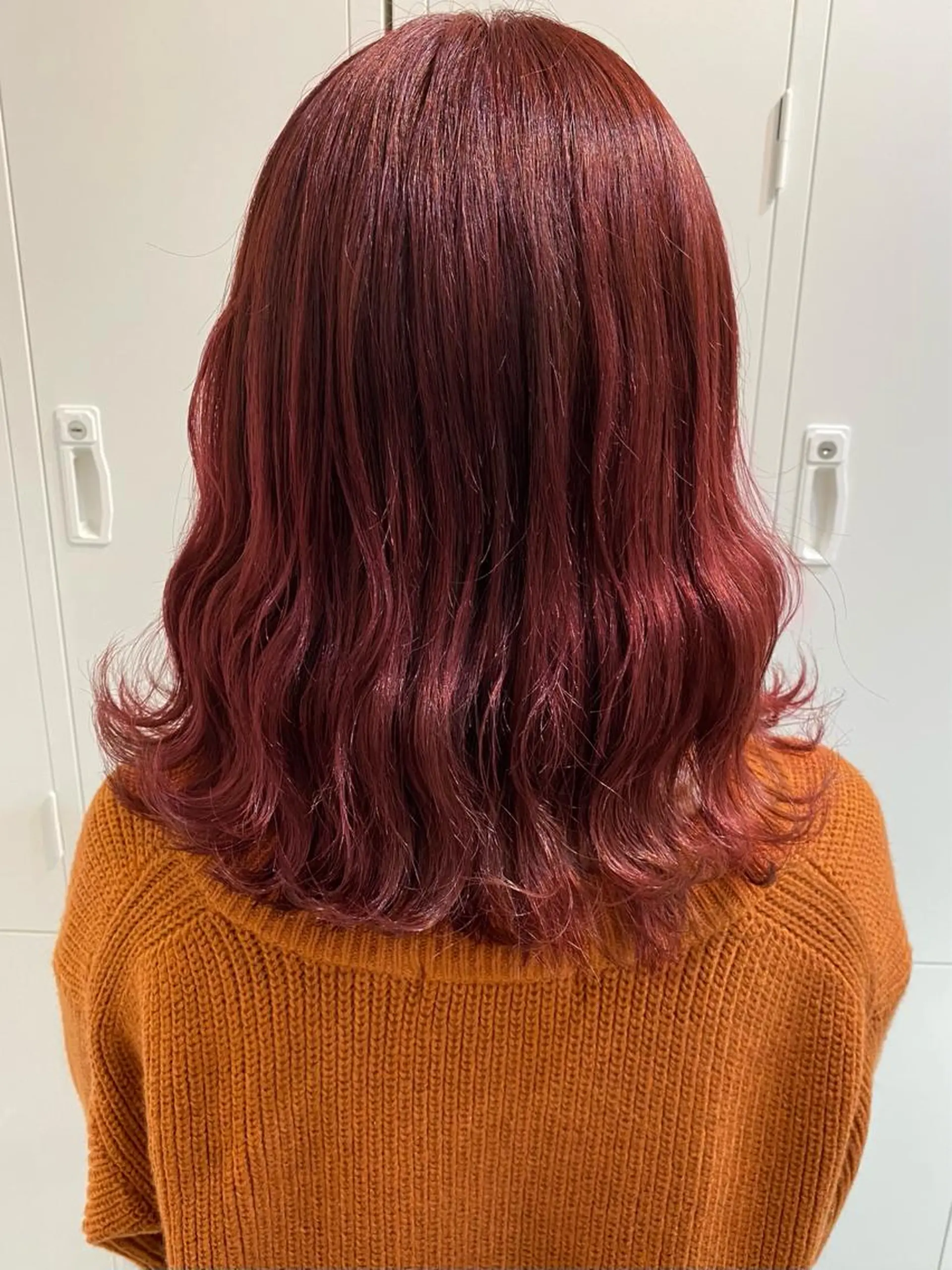 ミディアム カラー カシス ピンクカラー ヘアカラー 🎀暖色カラー🎀 おかだみほのヘアスタイル