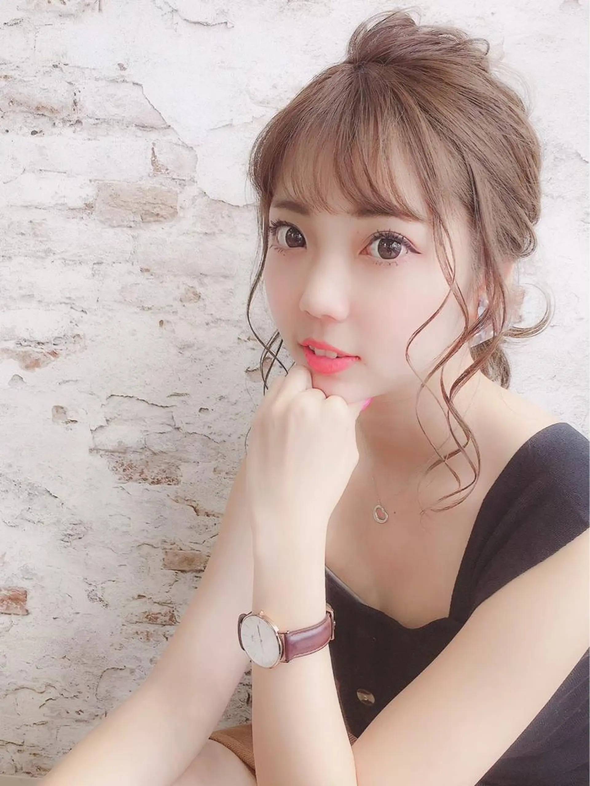 ミディアム カラー ヘアアレンジ Watai 艶髪 當間 大知のヘアスタイル