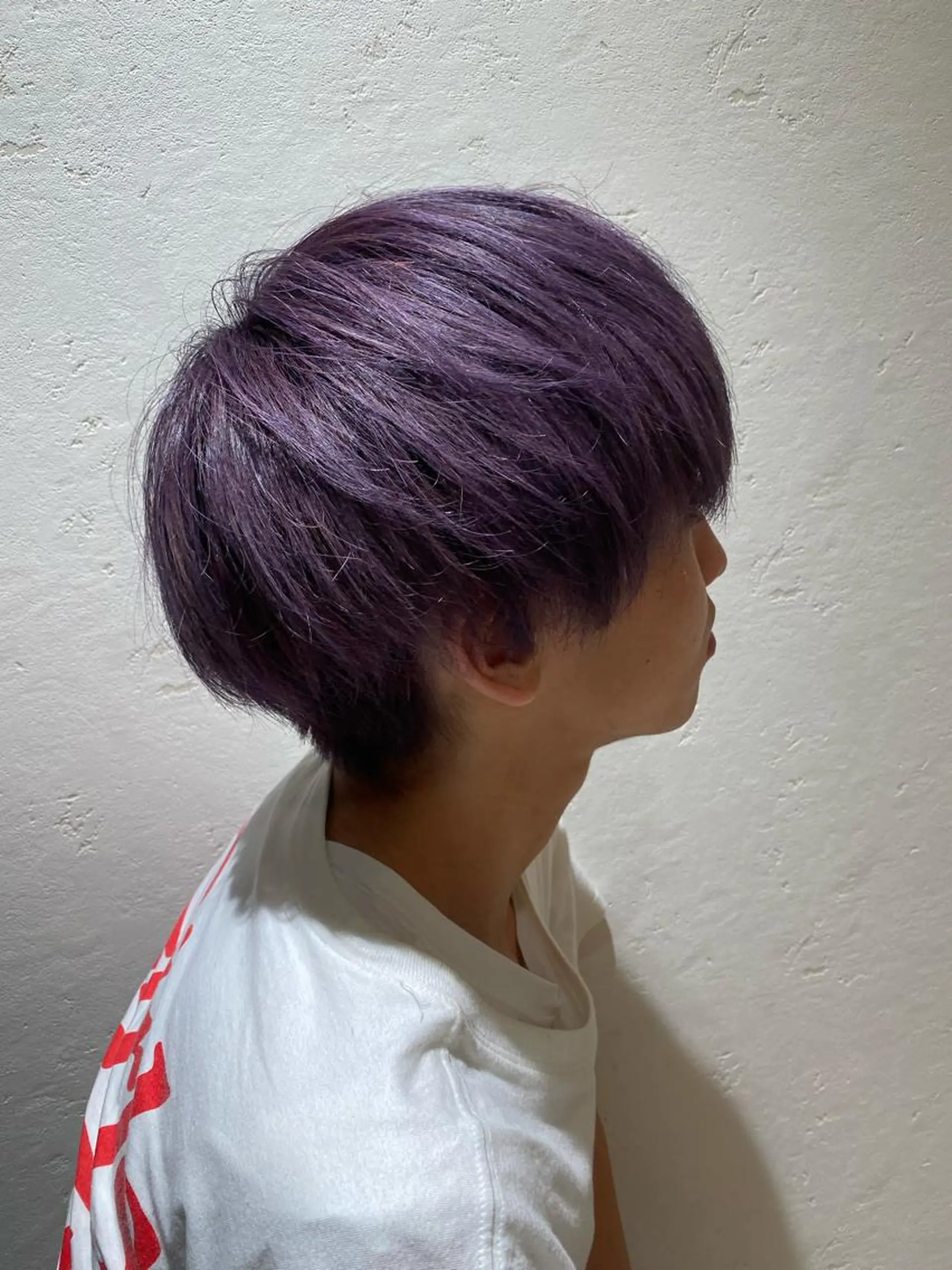 カラー ブリーチ ラベンダーカラー 中村 莉子のヘアスタイル