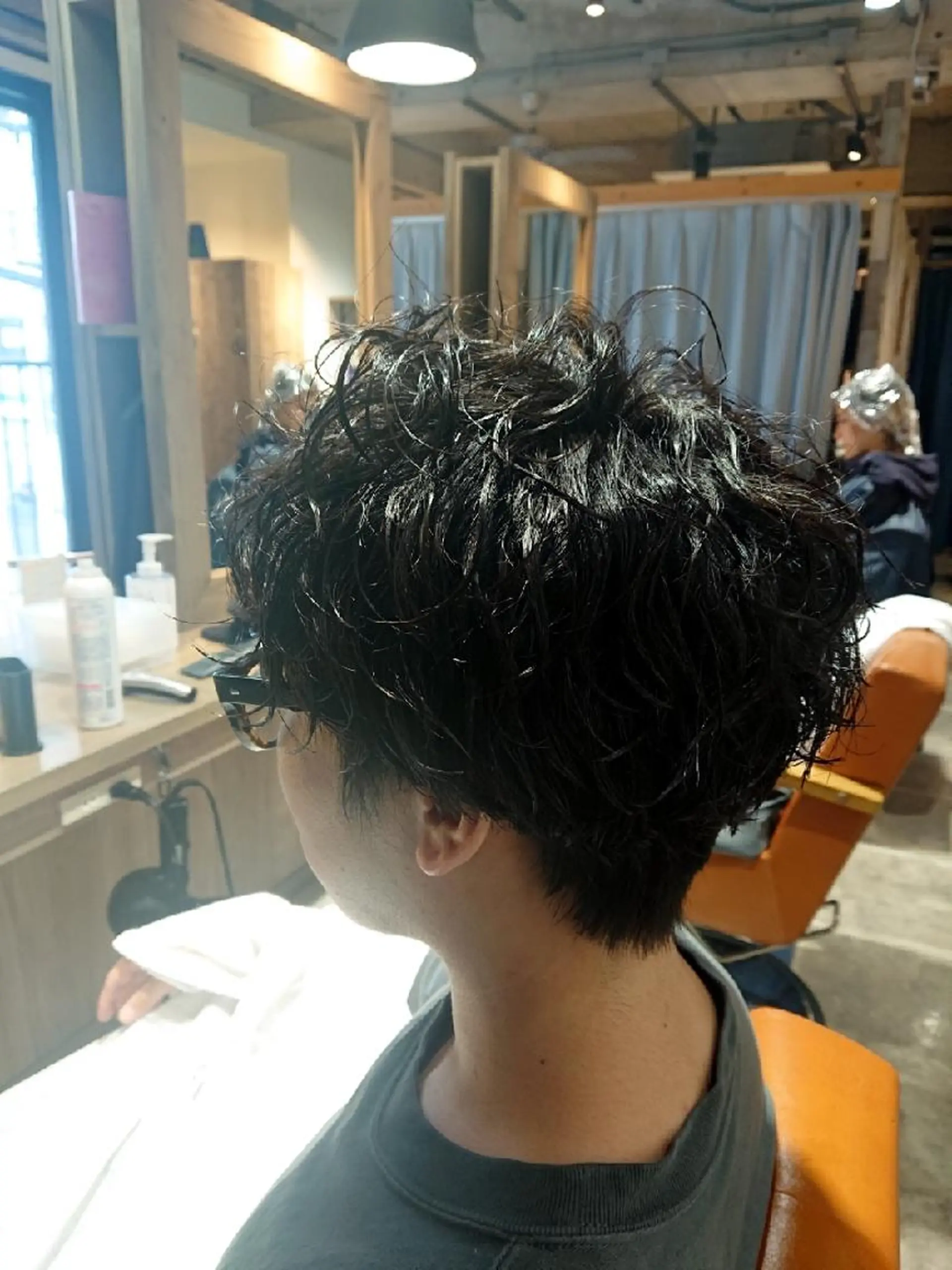 メンズ パーマ alushe 岡 陽子のヘアスタイル