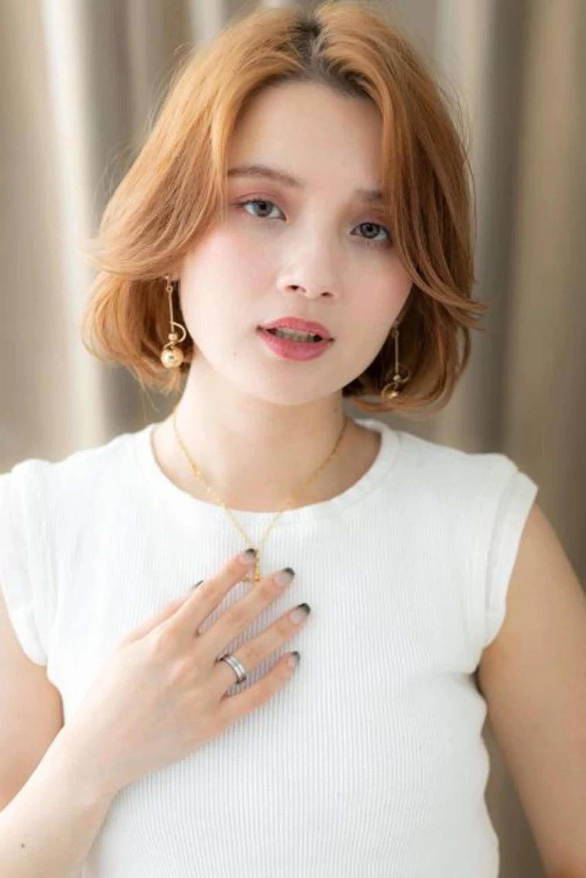ミディアム カラー ヘアアレンジ 透明感カラー 似合わせスタイル🫧 木村夏暢のヘアスタイル