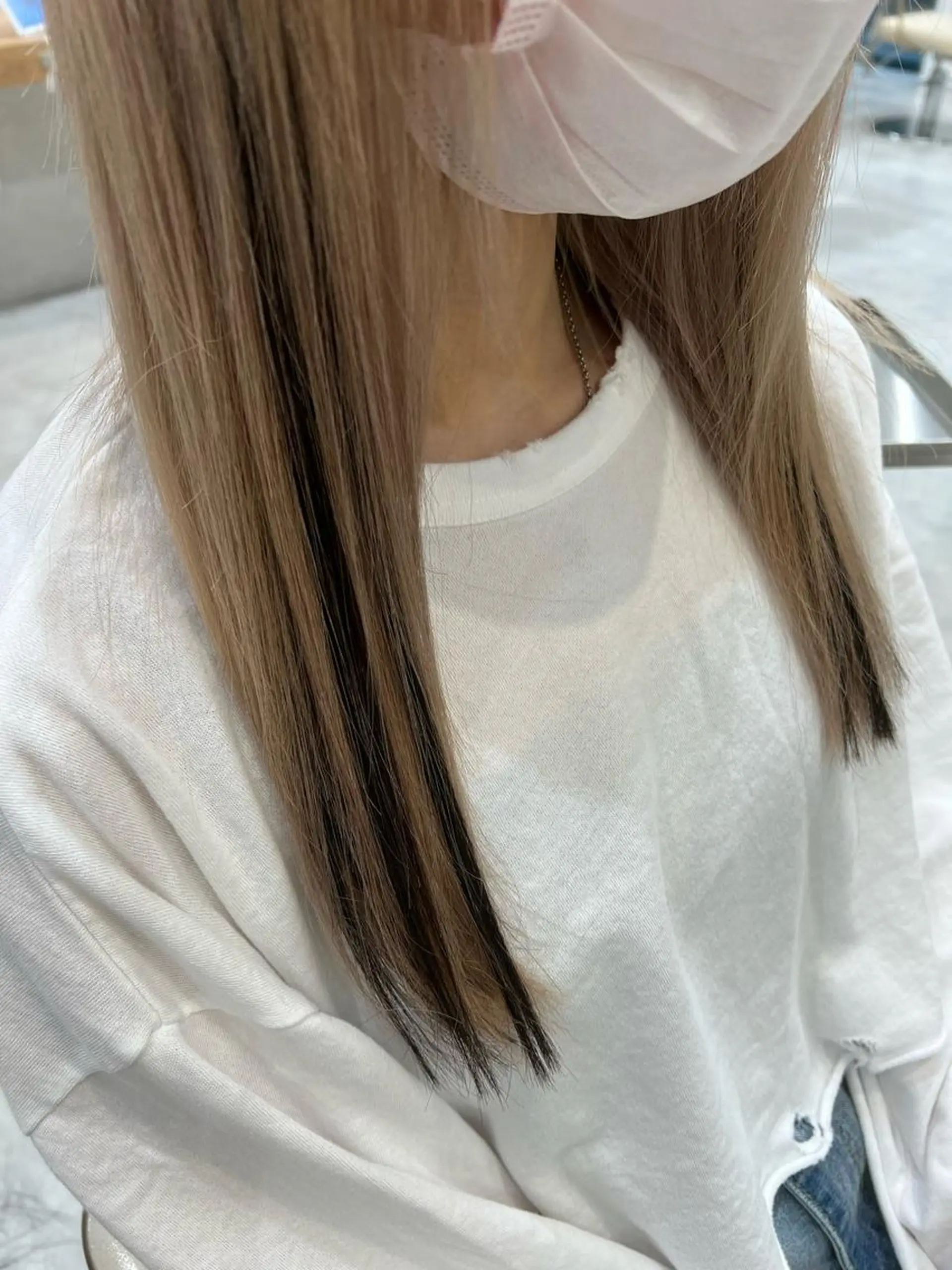ロング カラー 一ノ瀬 蘭のヘアスタイル