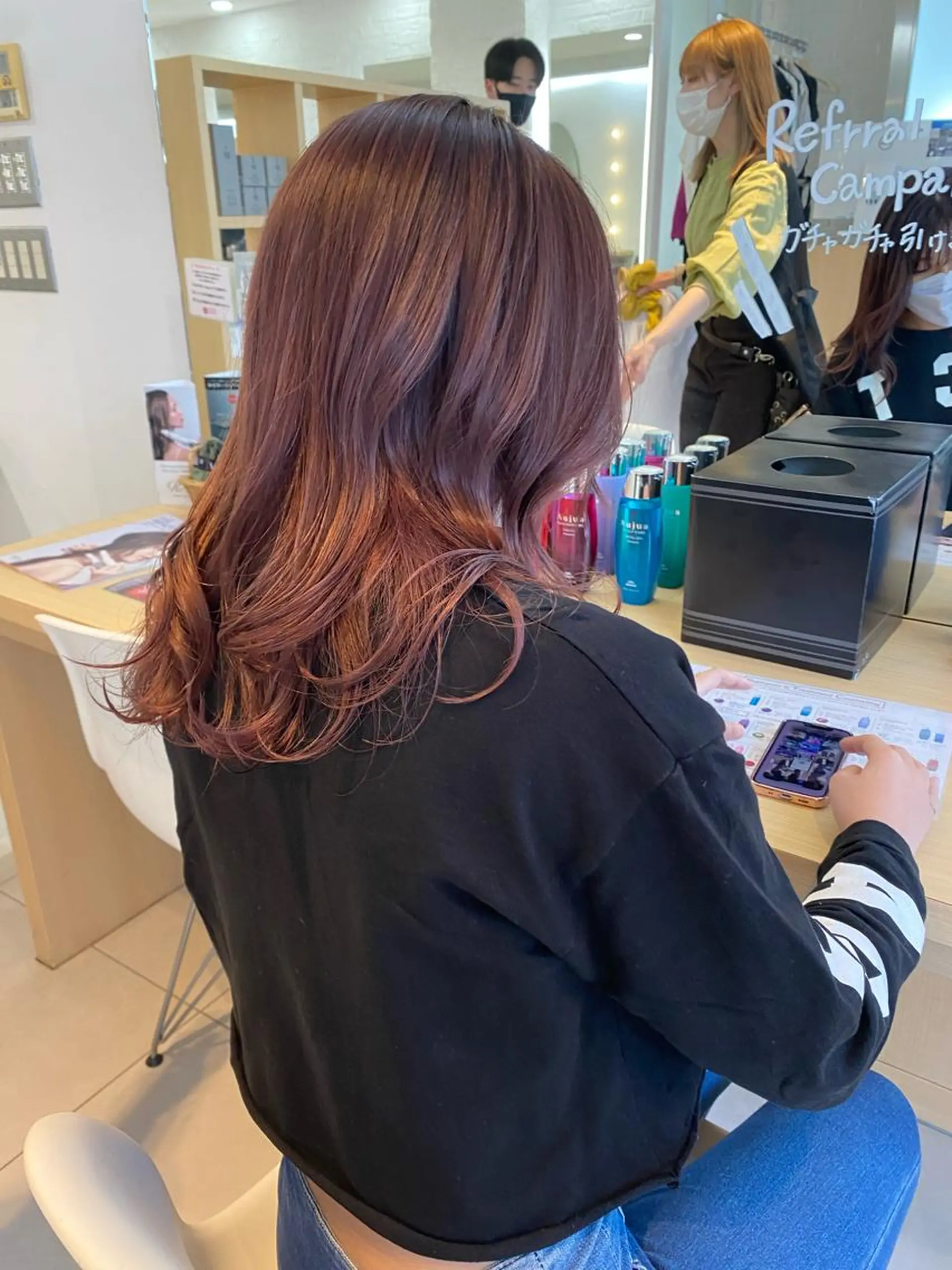 ロング カラー ブリーチ ピンクカラー 🍀透明感抜群🍀/ ハイトーンカラーのヘアスタイル