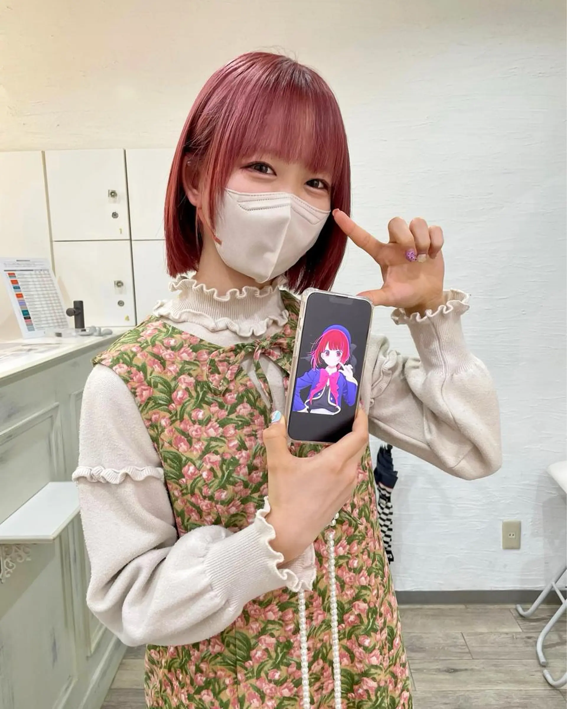 ミディアム カラー りん🌷︎名古屋 ブリーチカラーのヘアスタイル