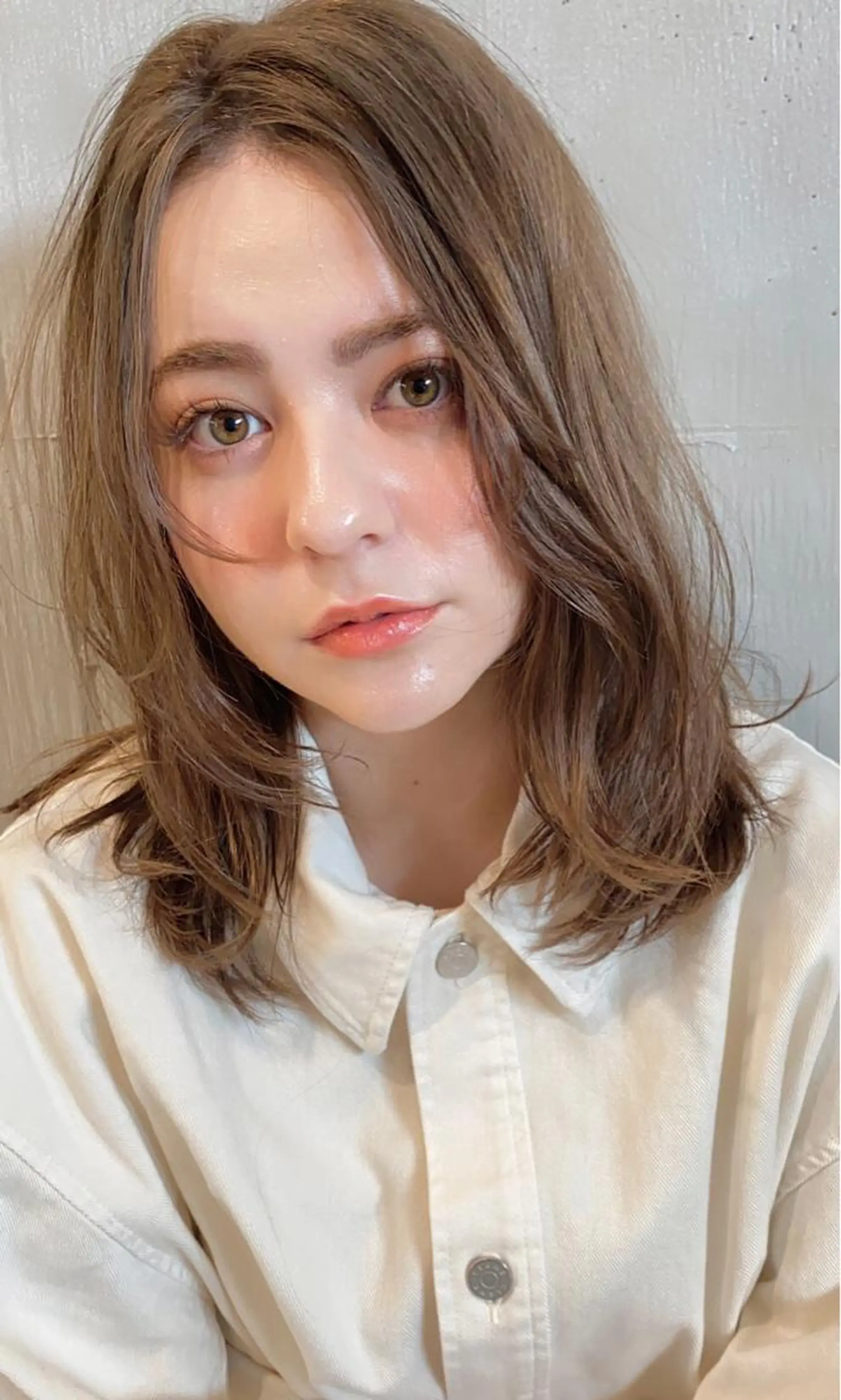 ミディアム カット ヘアカラー トリートメント 圧倒的な質感🧡 髪質改善/丸山晴菜のヘアスタイル