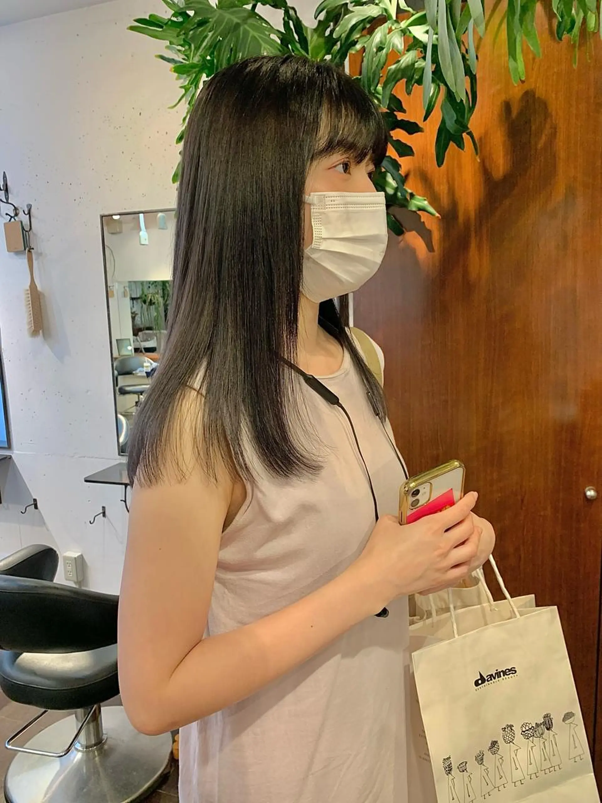 セミロング カラー ネイビーカラー 髪質改善 トリートメント 柔らかブラウン/顔周 りレイヤー♡ユウシのヘアスタイル