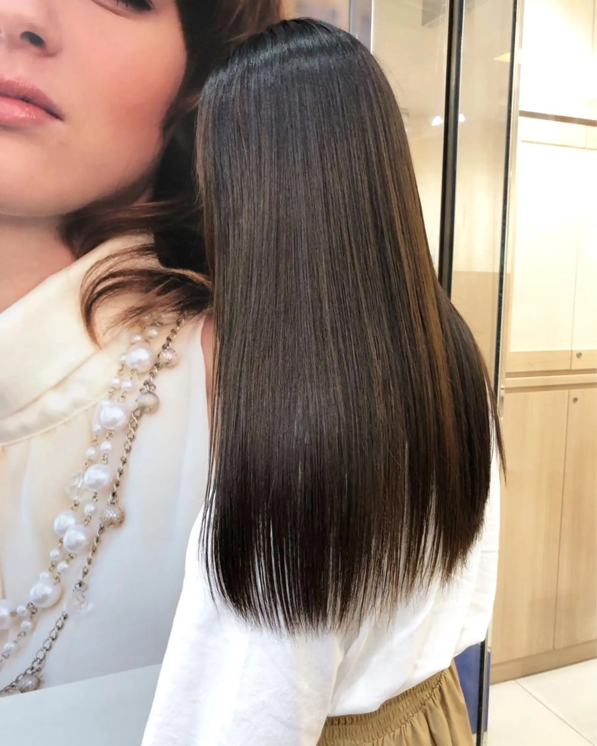 ロング パーマ 髪質改善 縮毛矯正 丸みショートボブ/ タッセルボブ 吉野のヘアスタイル