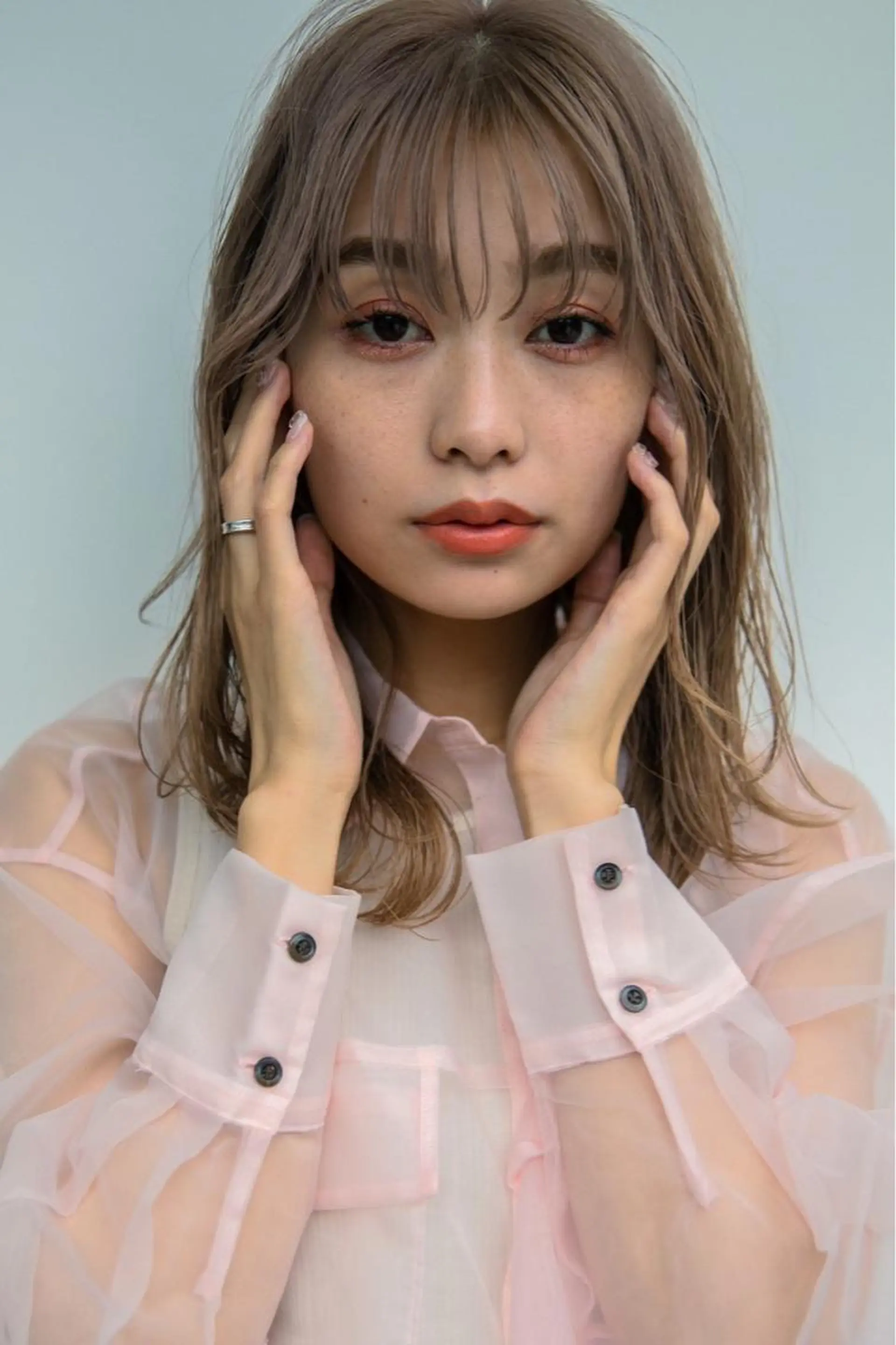 ミディアム カラー 髪質改善、縮毛矯正 店長浅野太郎のヘアスタイル