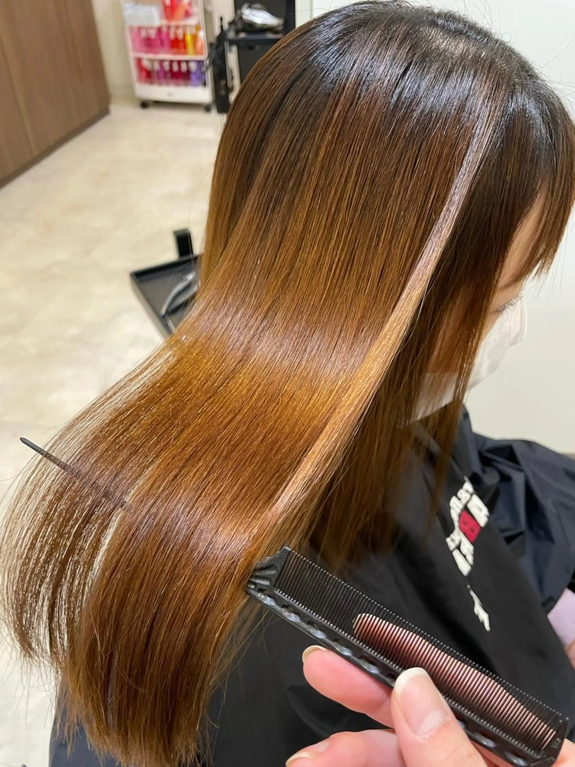 セミロング 髪質改善 縮毛矯正 カット 縮毛矯正 トリートメント 佐々木 達也のヘアスタイル