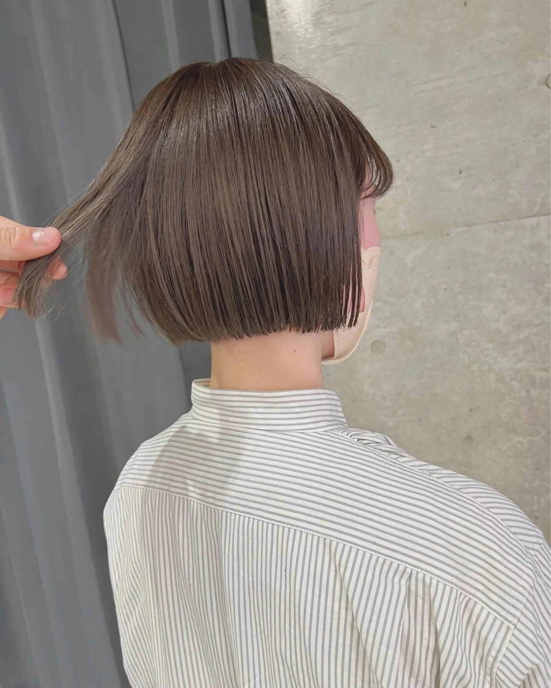 ショート カラー ボブパーマコテ巻き風 パーマNo1深江秀平のヘアスタイル