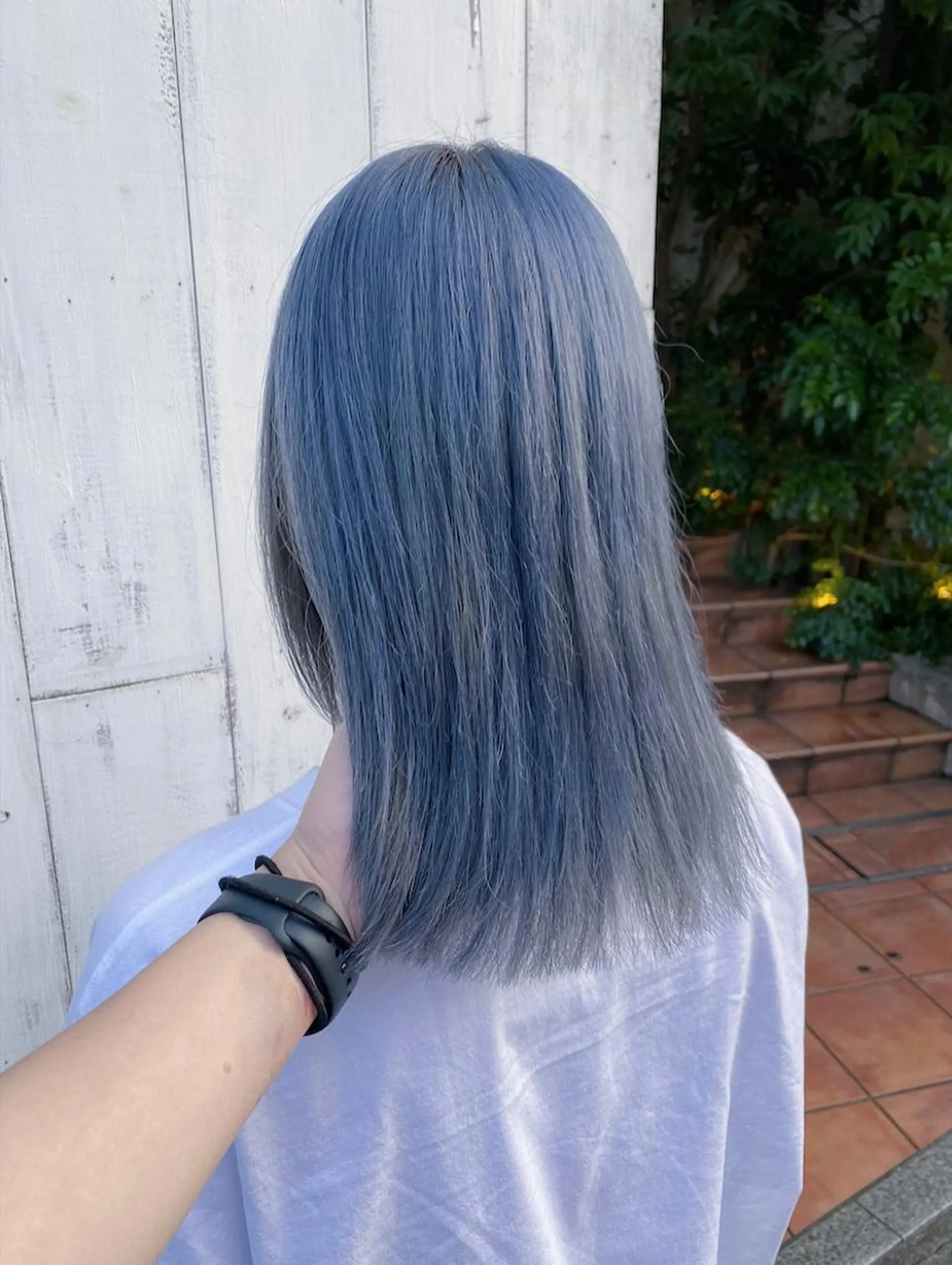 ミディアム カラー ヘアアレンジ ヘアカラー トリートメント ヘアセット 韓国レイヤーカット/ 儚げカラーチナツのヘアスタイル