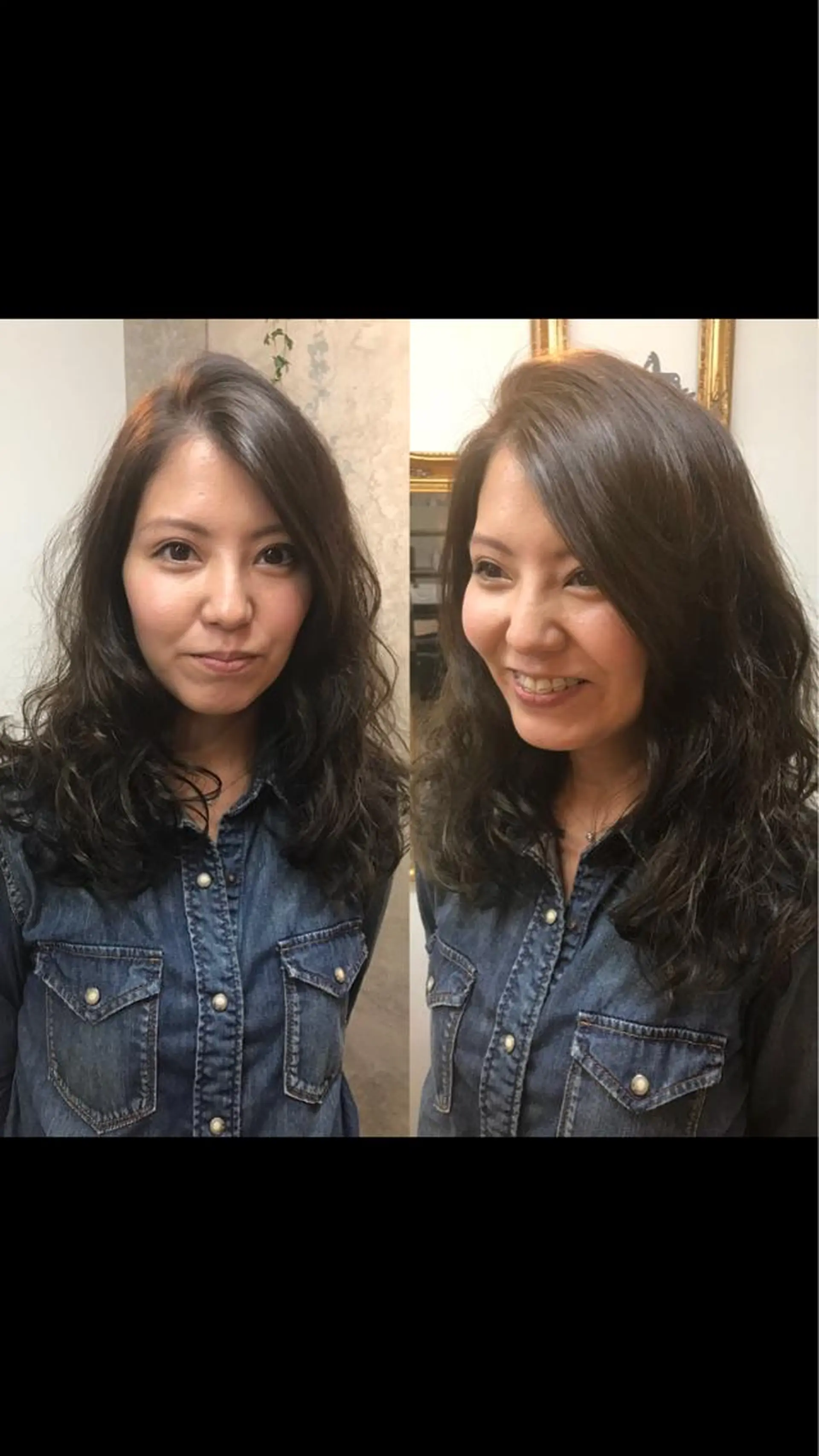 セミロング 及川 光のヘアスタイル