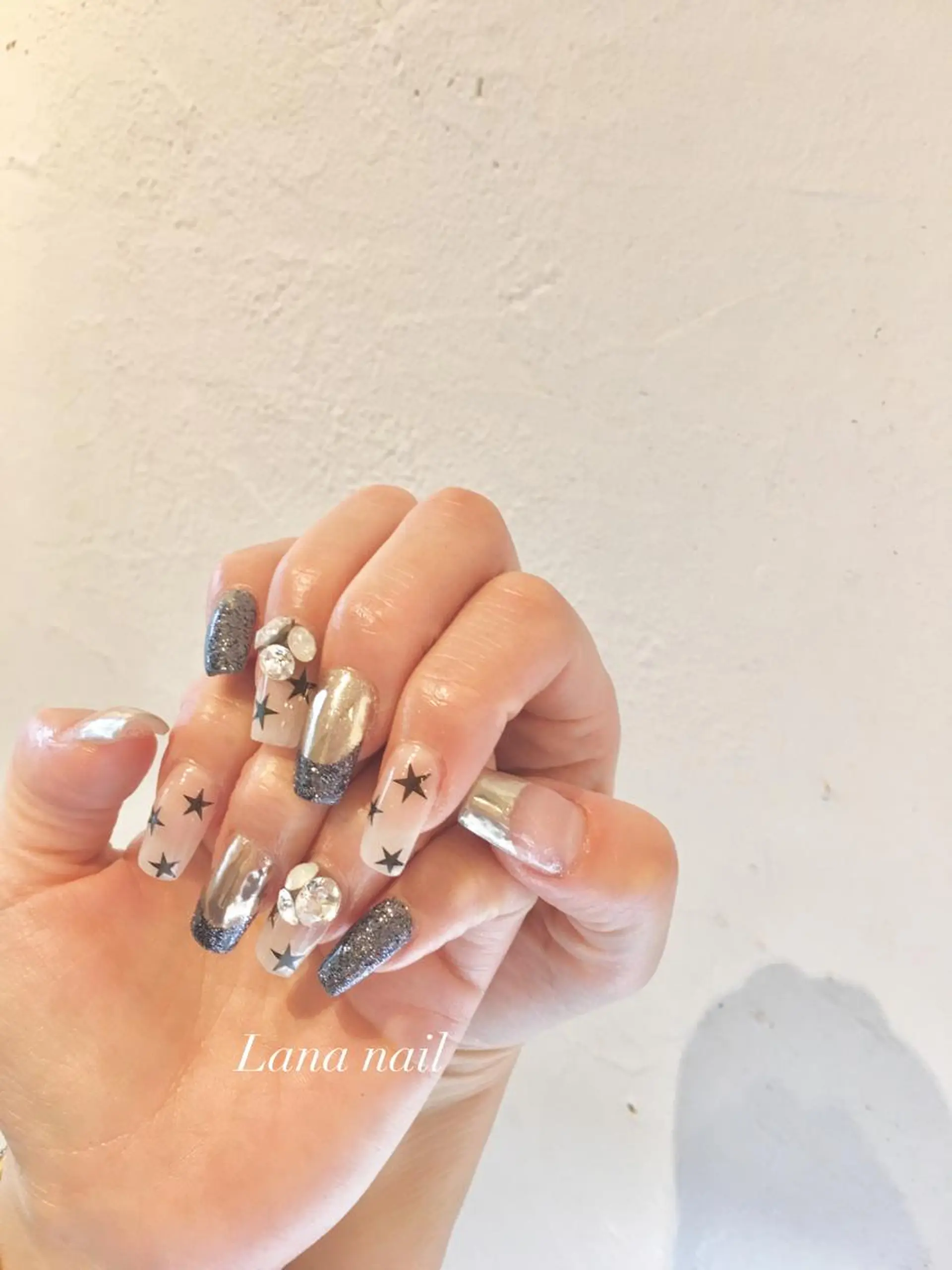 ネイル アートネイル ストーンネイル ハンドネイル Lana nailのネイルデザイン