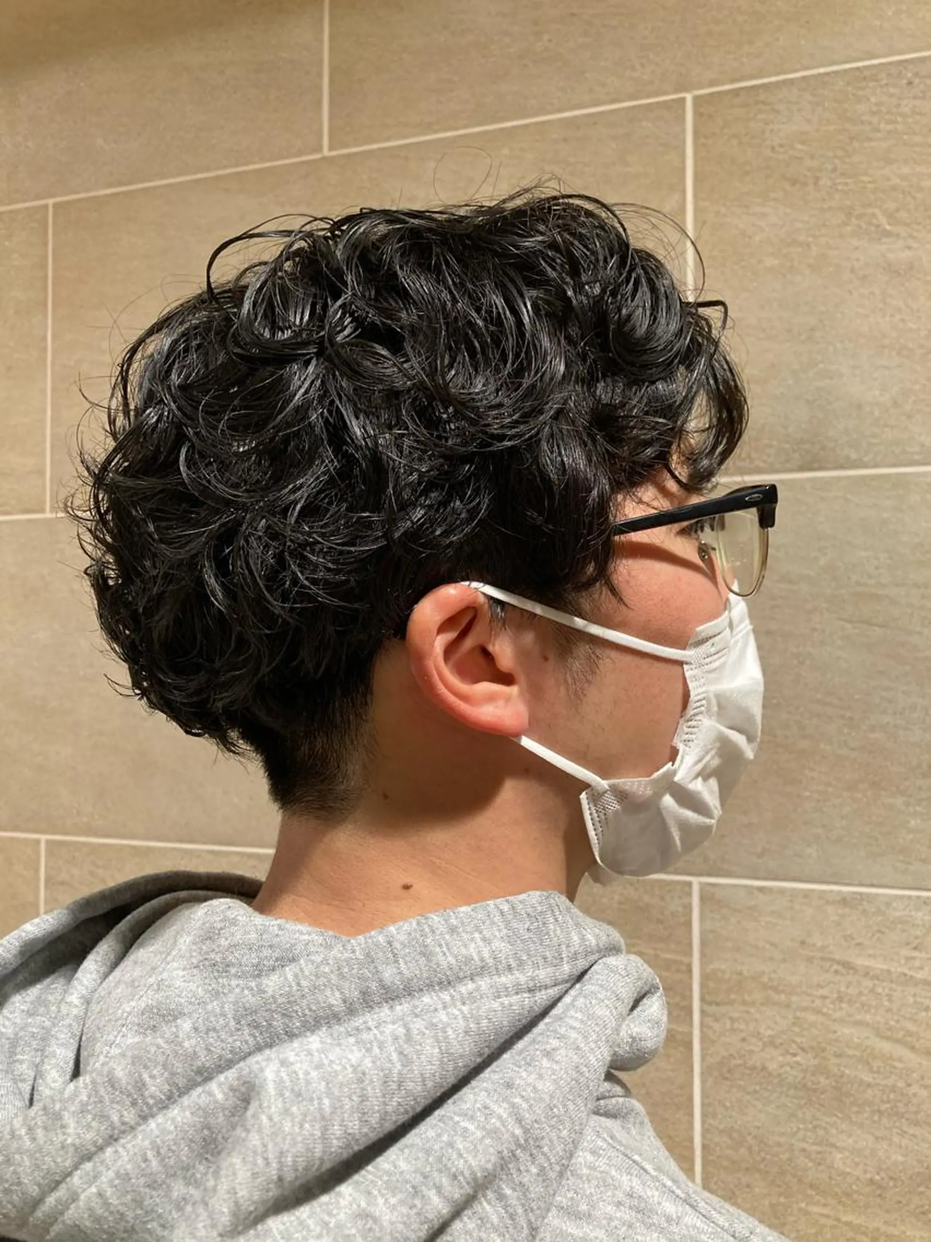 ショート パーマ メンズ 宮原 佳苗のヘアスタイル