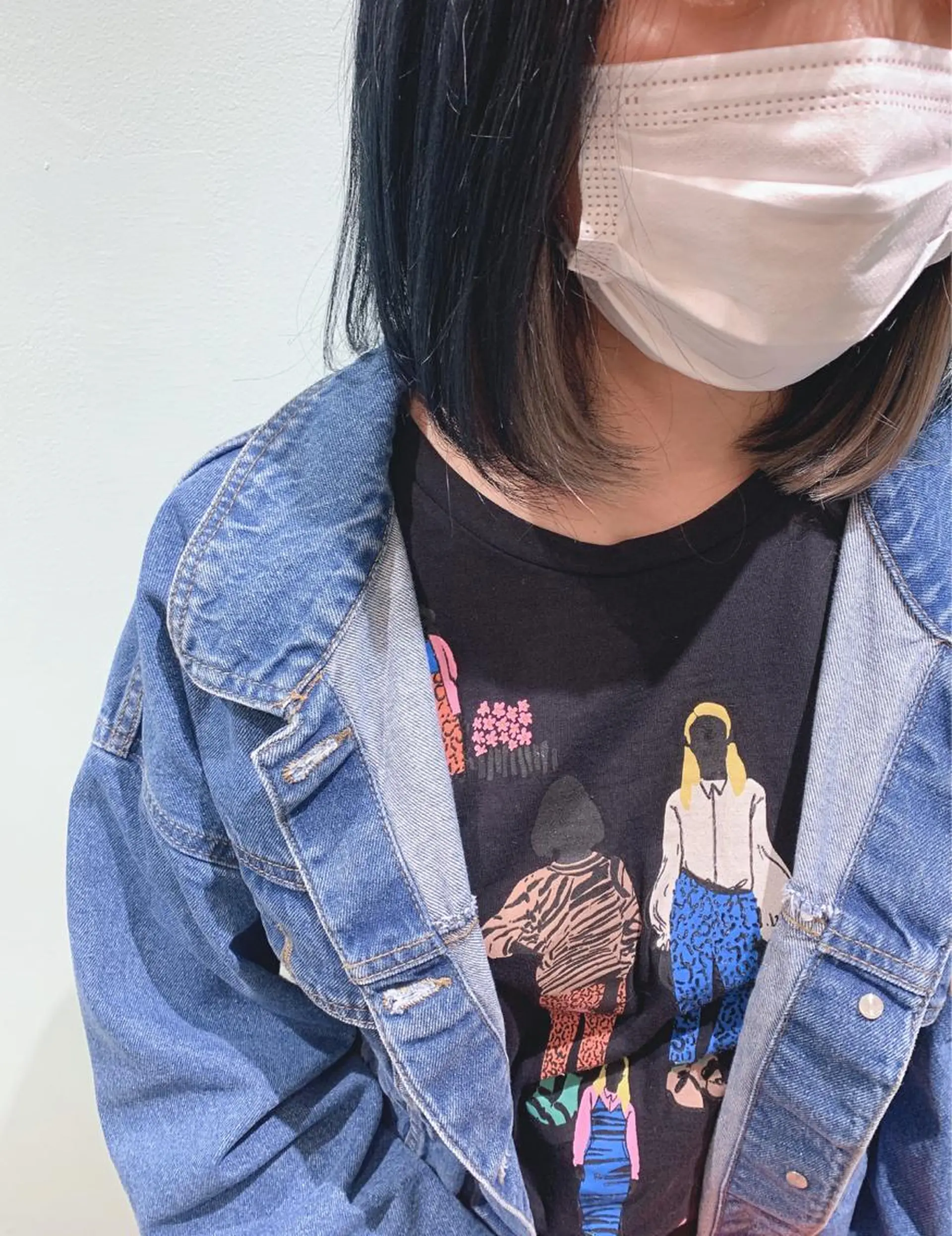 ショート カラー ヘアアレンジ 黒髪 ブリーチ 抜きっぱなしブロンド ブルーカラー ブルーブラック stylist Yukieのヘアスタイル